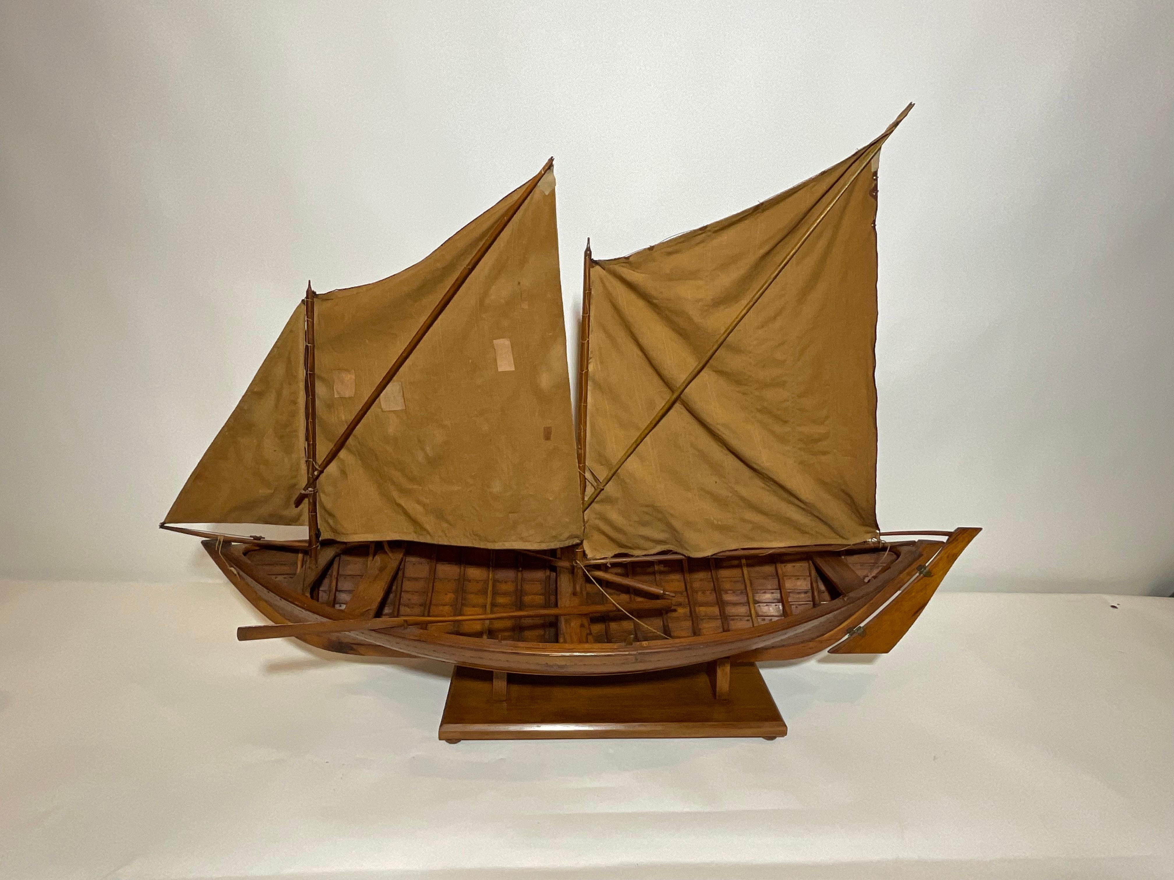 Antique Model of a Sailing Launch 7