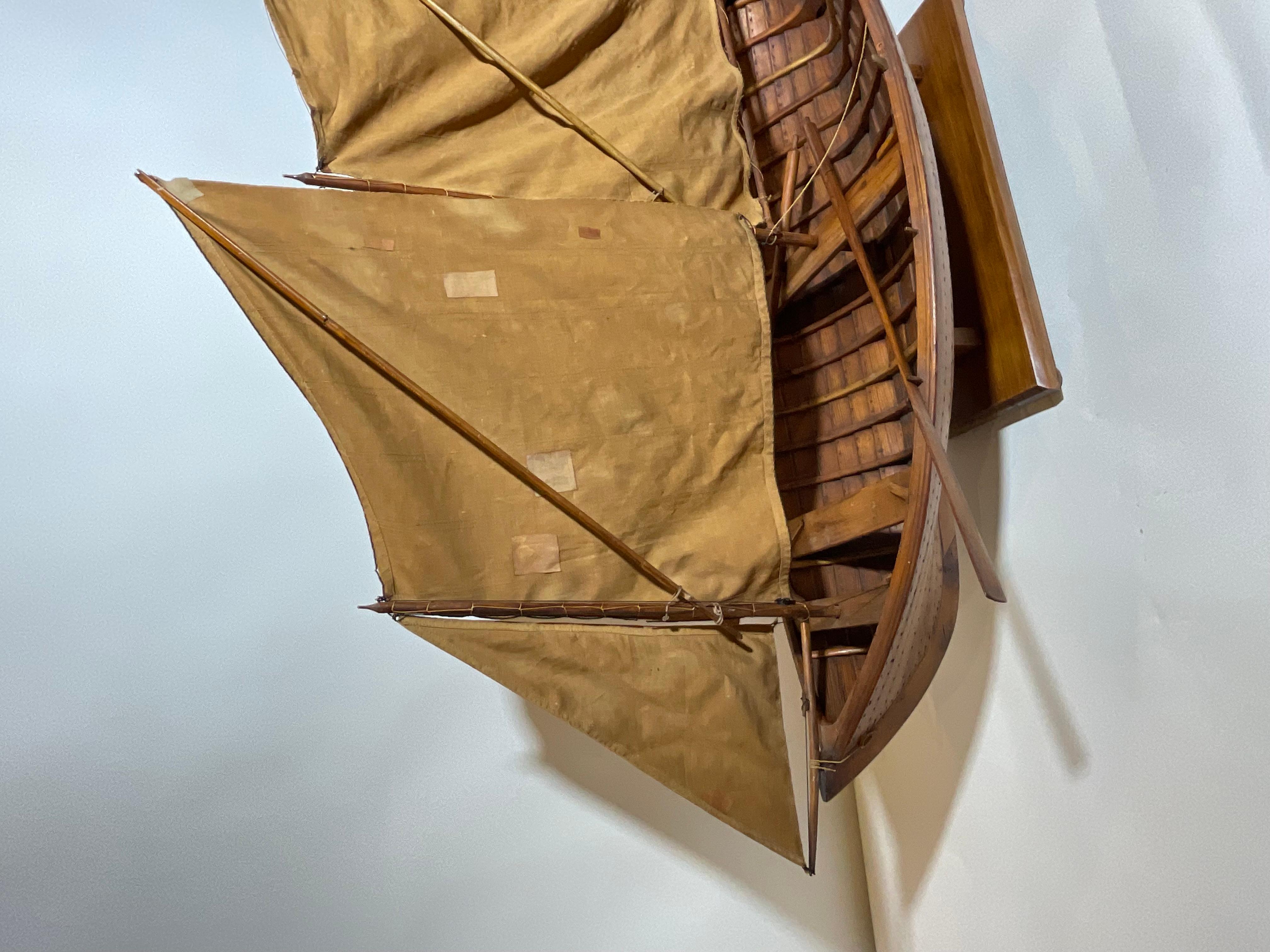 Antique Model of a Sailing Launch 8