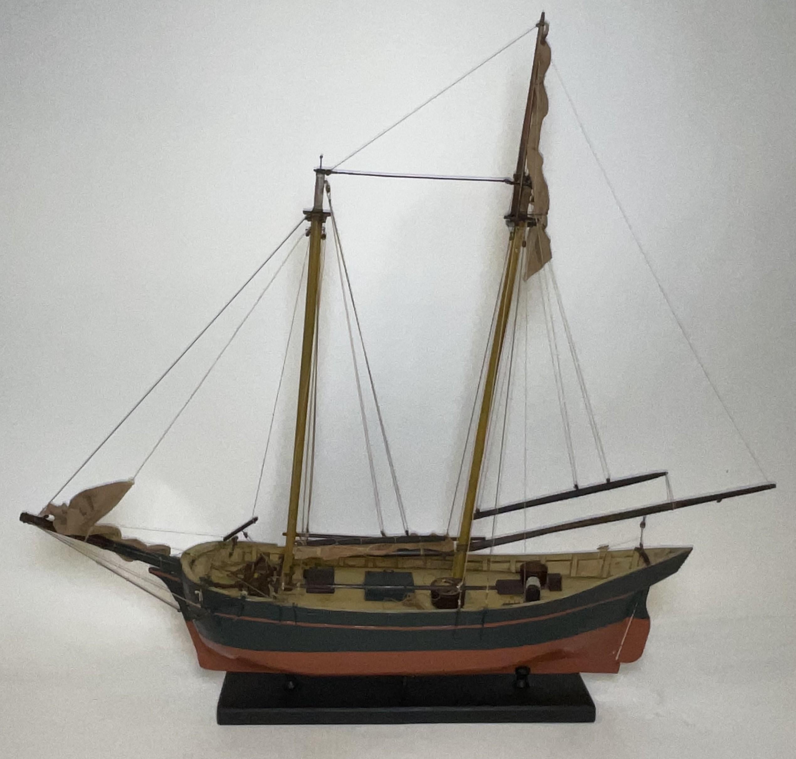 Antique Model of an Eastport Pinky Fishing Schooner For Sale 4