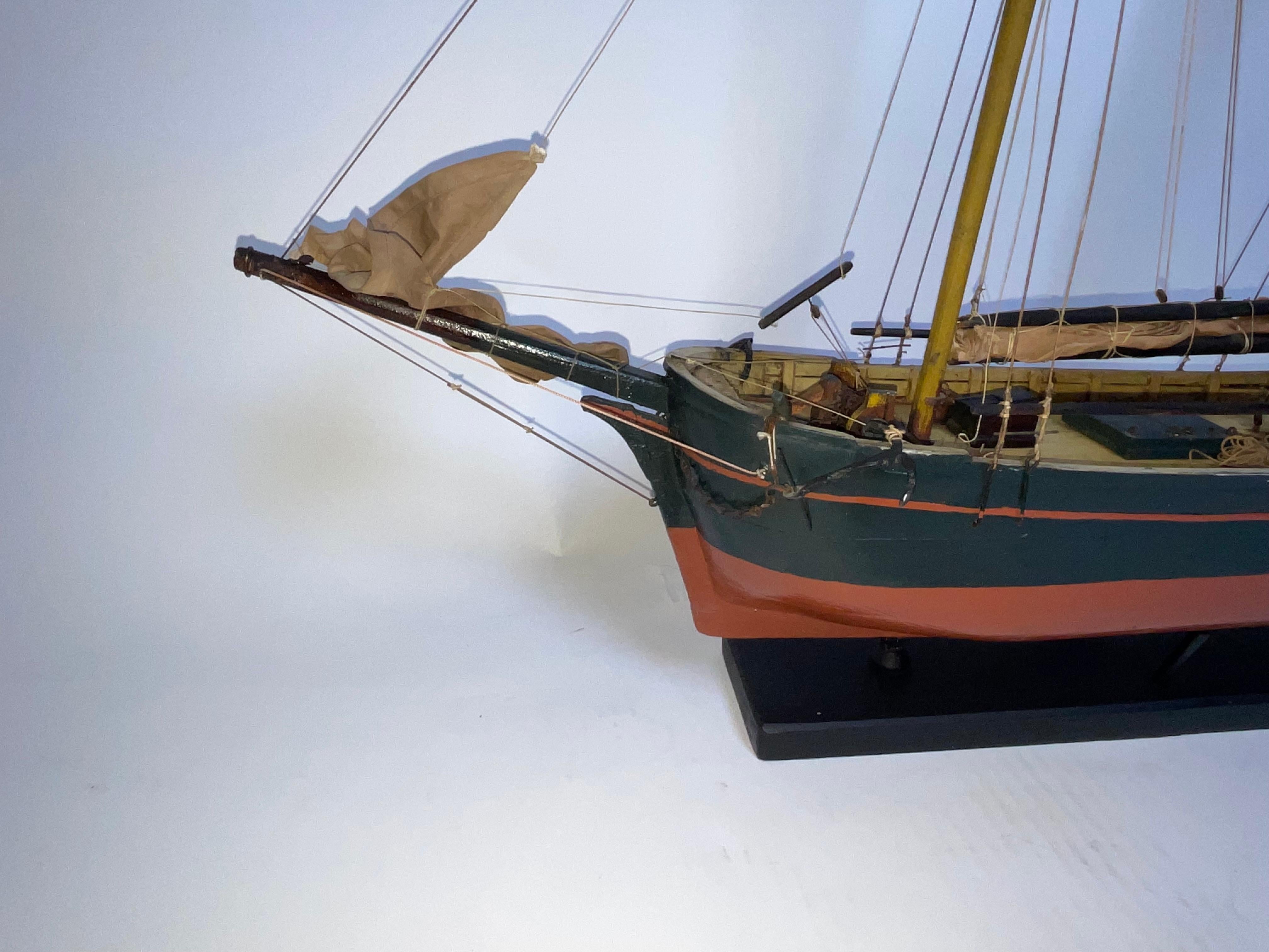 Antique Model of an Eastport Pinky Fishing Schooner For Sale 5