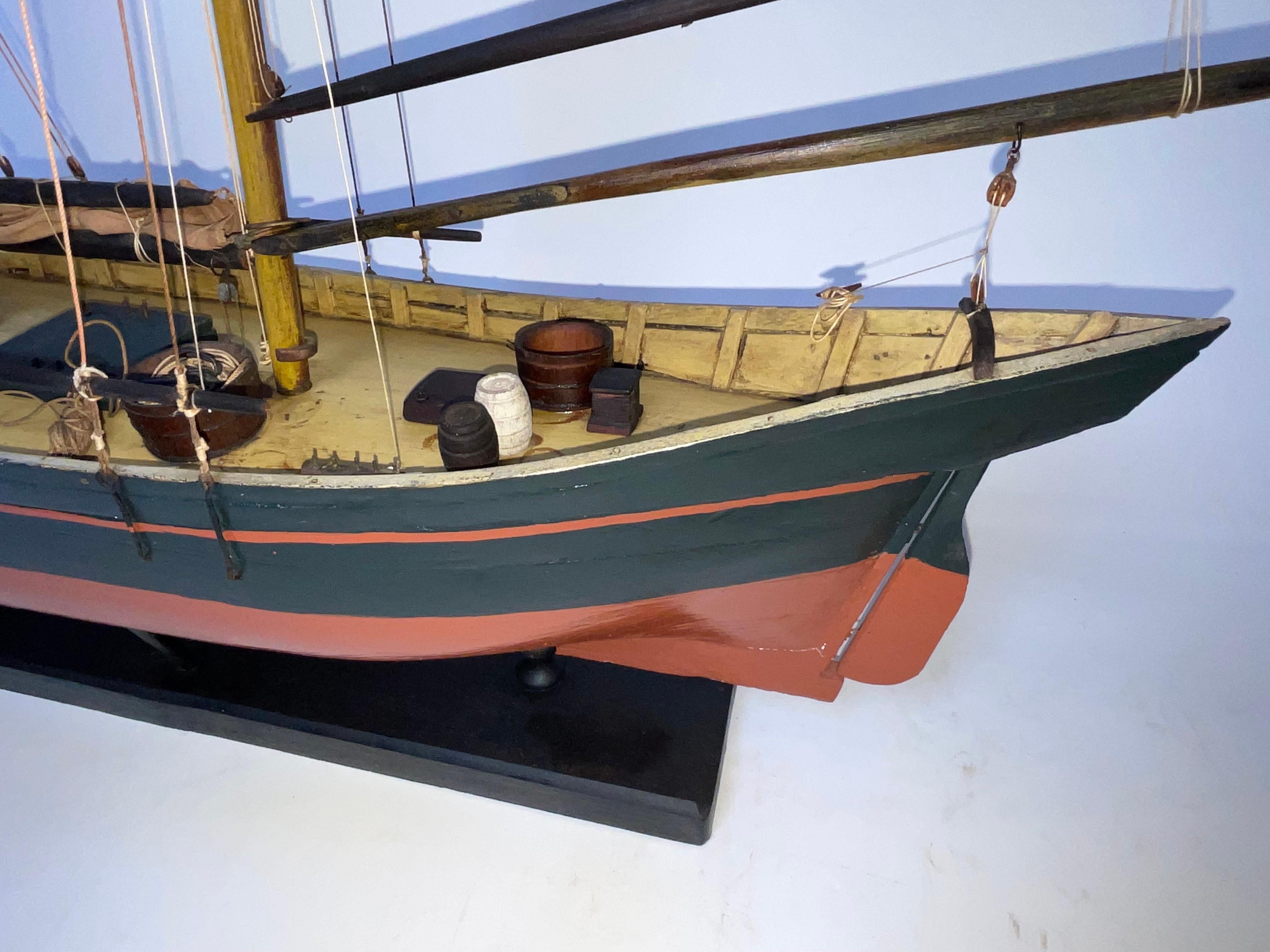 Antique Model of an Eastport Pinky Fishing Schooner For Sale 8