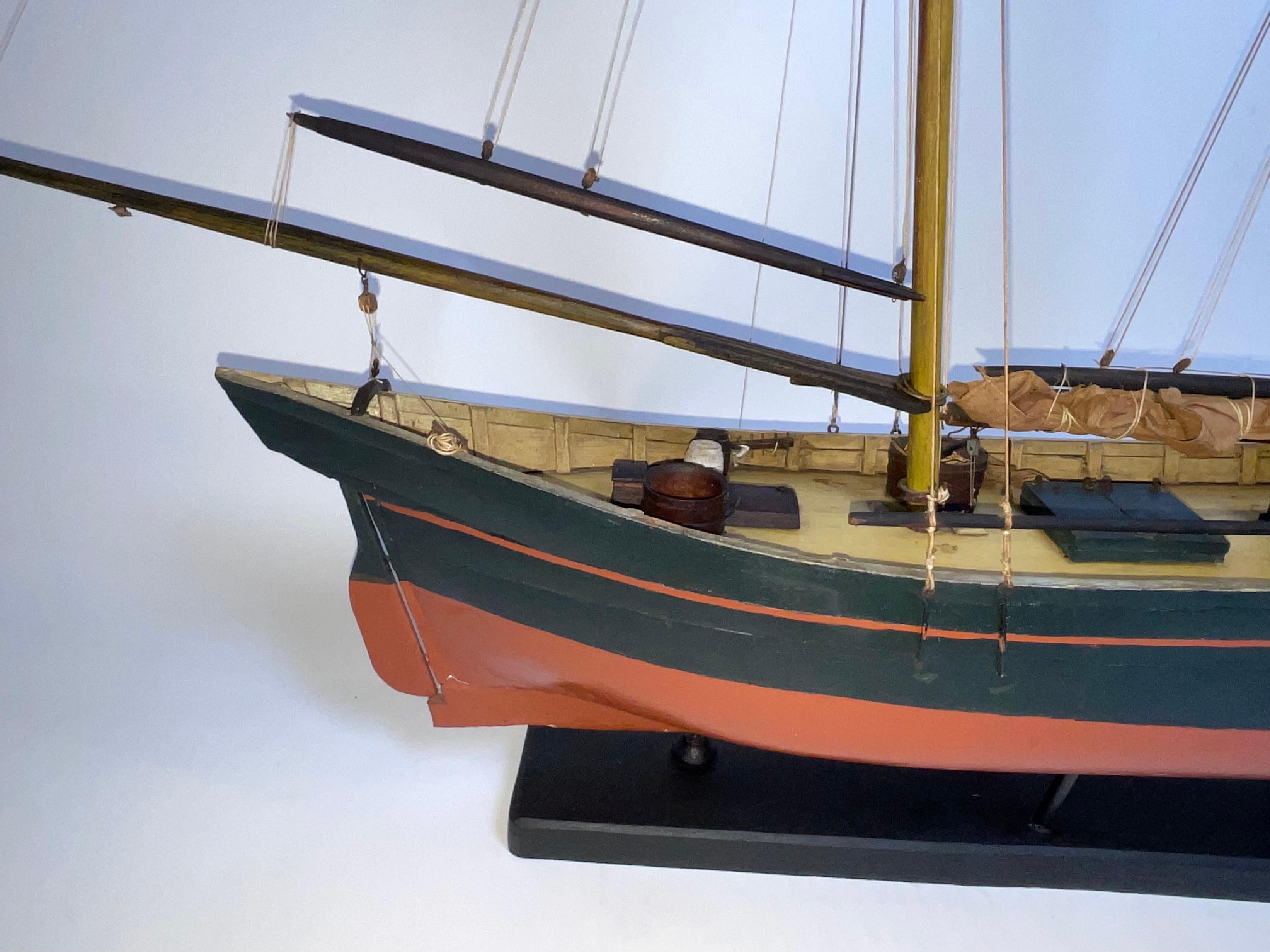 Antique Model of an Eastport Pinky Fishing Schooner For Sale 1
