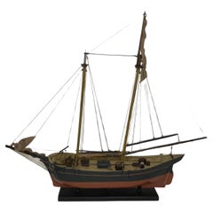 Vintage Model of an Eastport Pinky Fishing Schooner