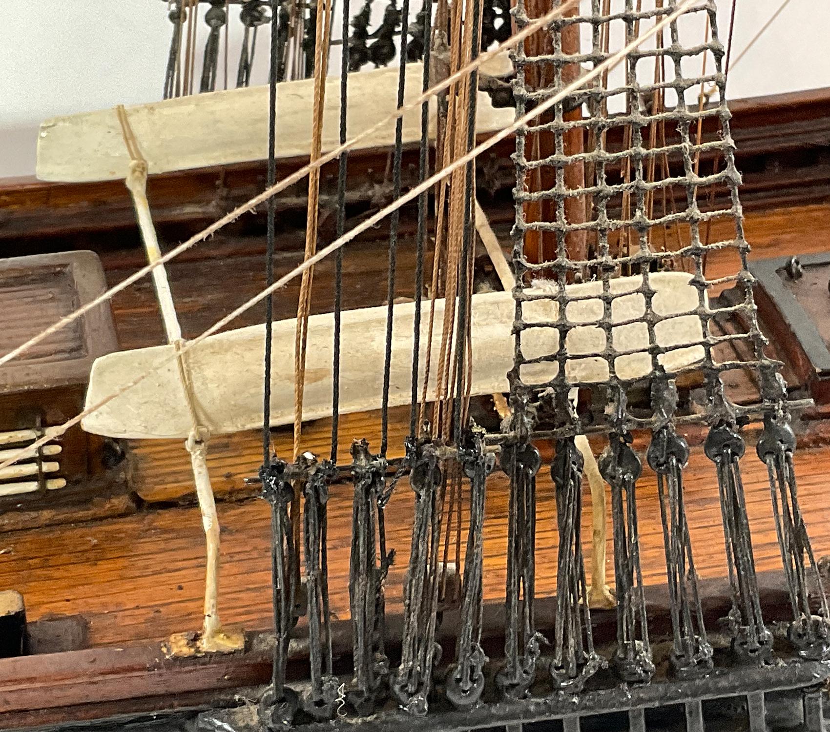 Wood Antique Model of Clipper Ship Nightingale