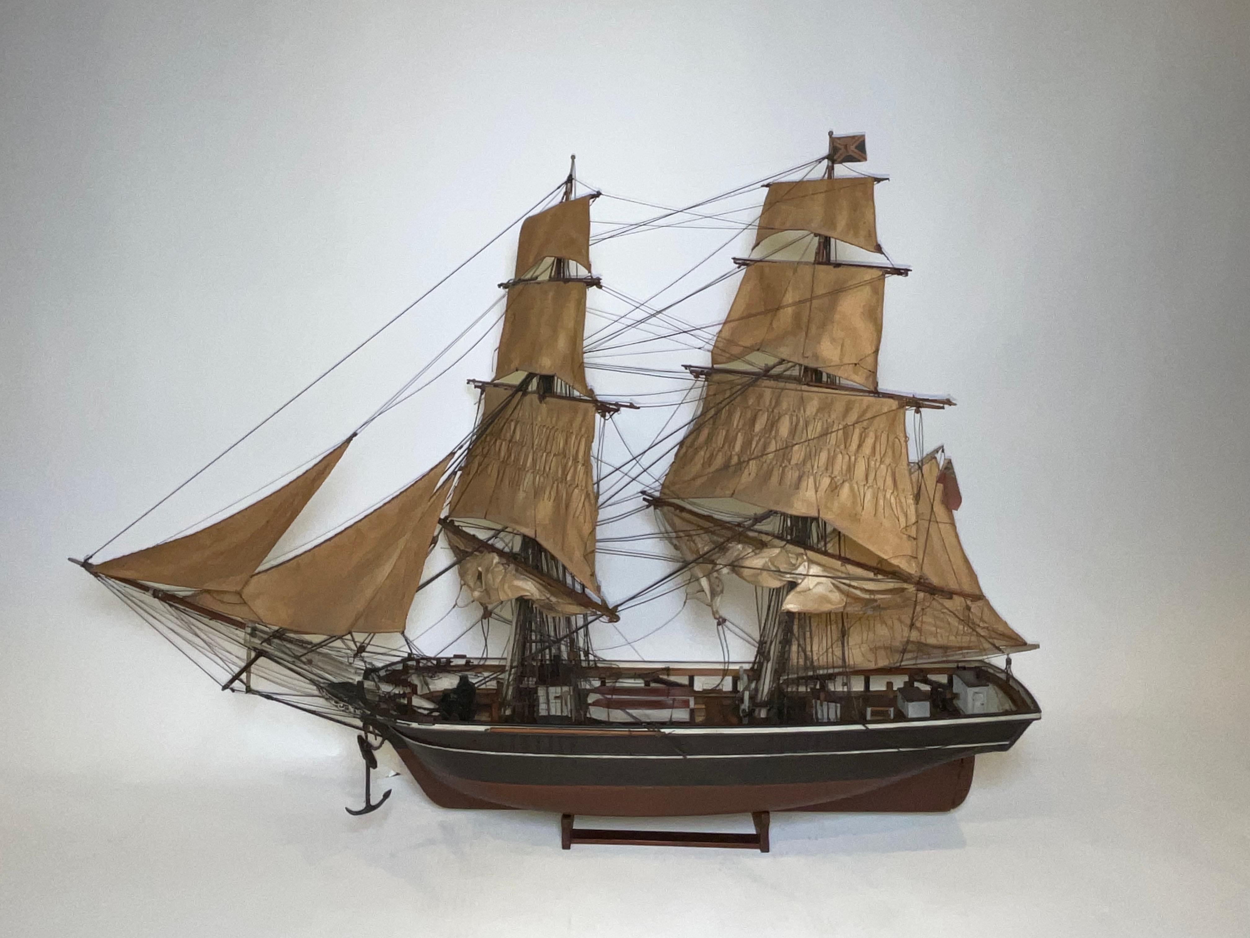 Antico modello del brigantino Bertha in vendita 13