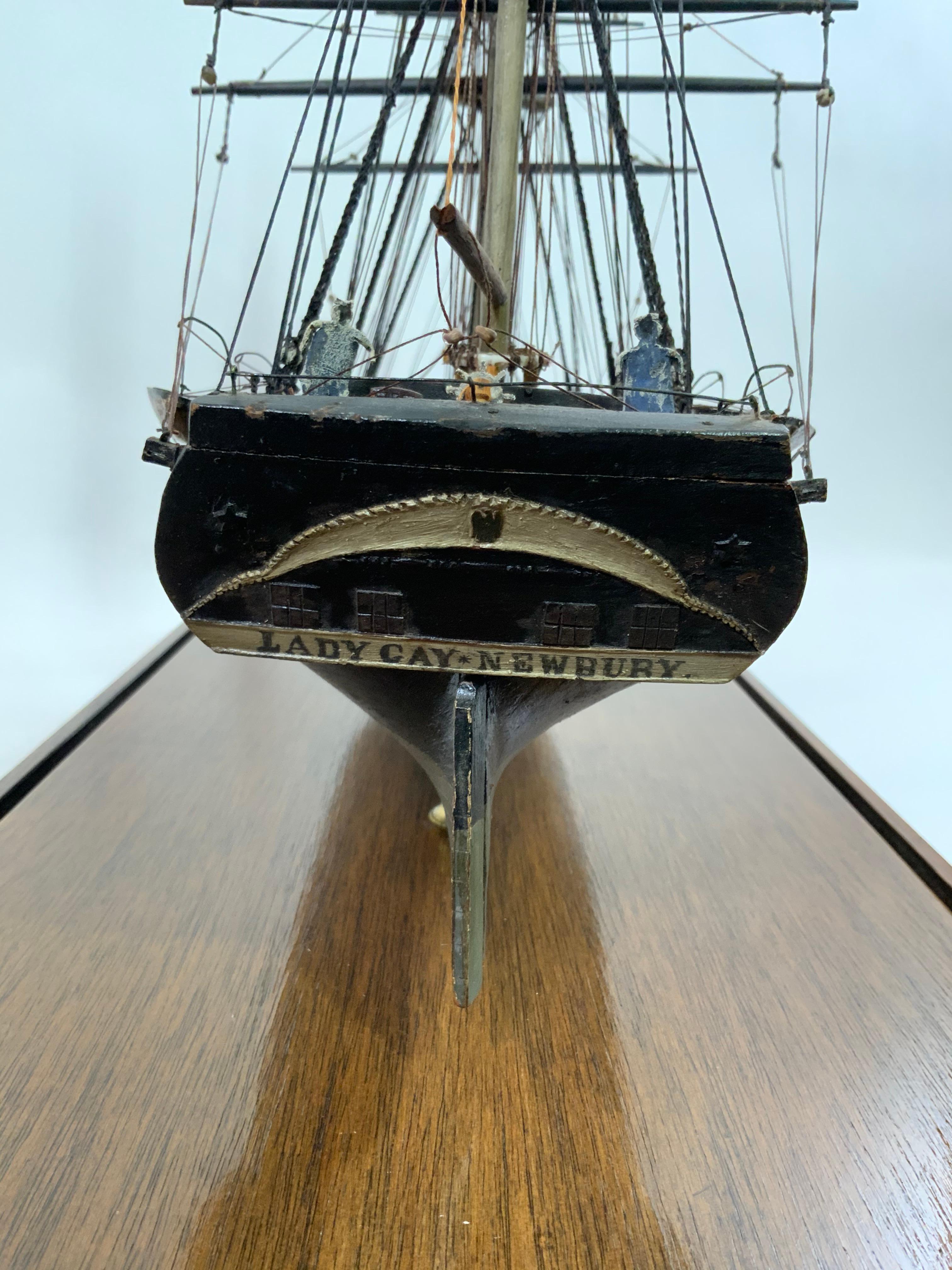 Antique Model of the Packet Ship “Lady Gay” of Newbury Mass For Sale 5