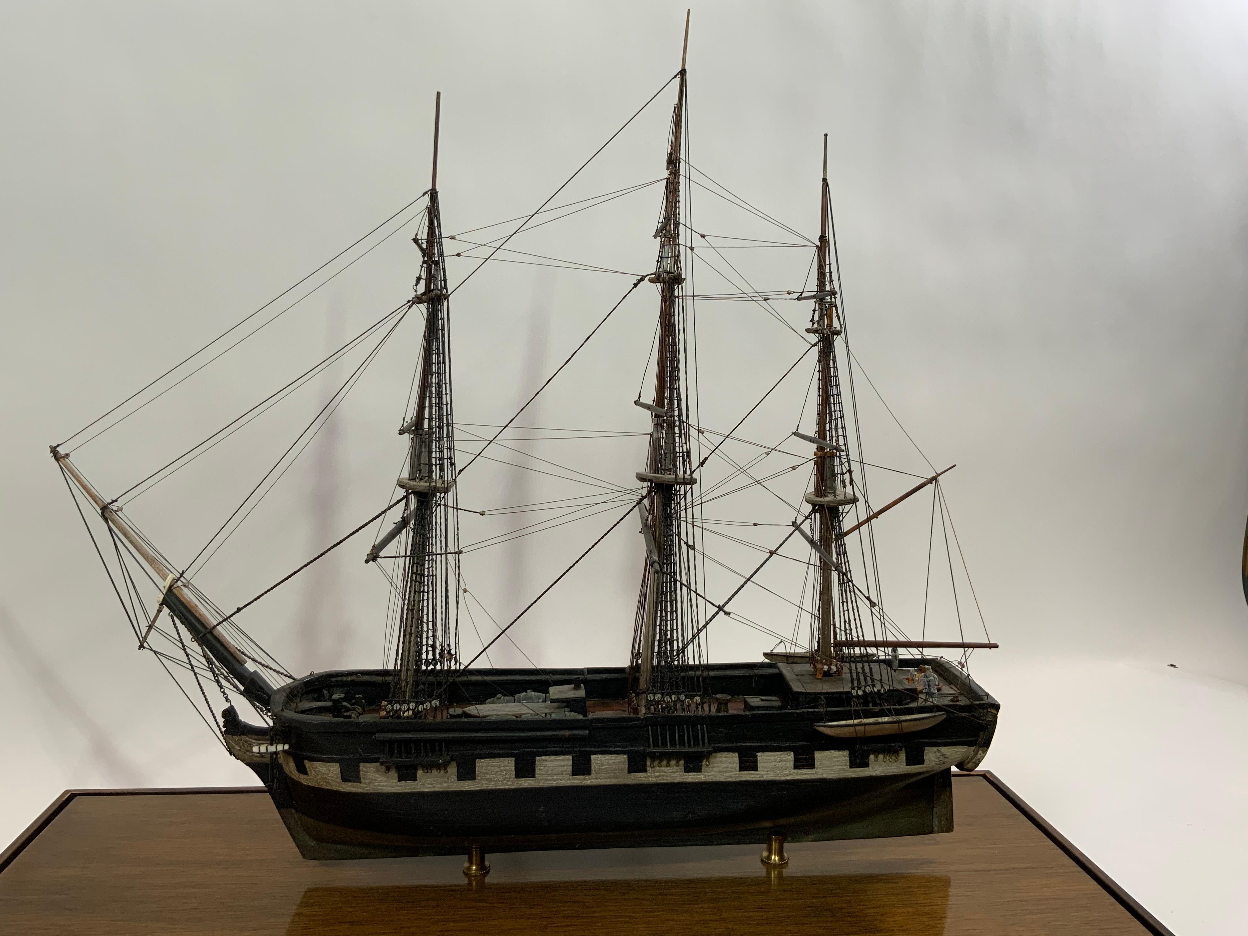 Antique Model of the Packet Ship “Lady Gay” of Newbury Mass For Sale 7