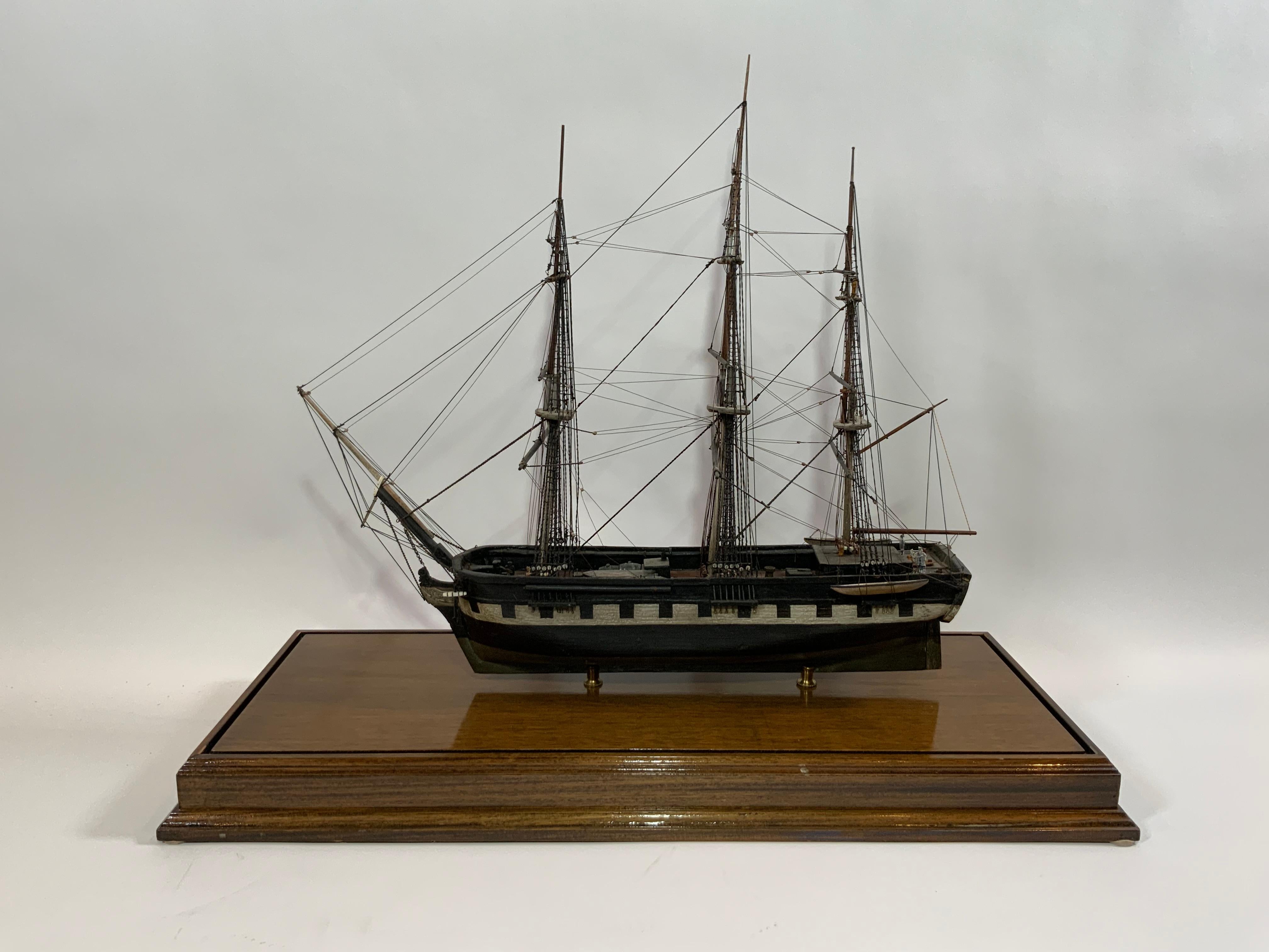 Antique Model of the Packet Ship “Lady Gay” of Newbury Mass For Sale 8