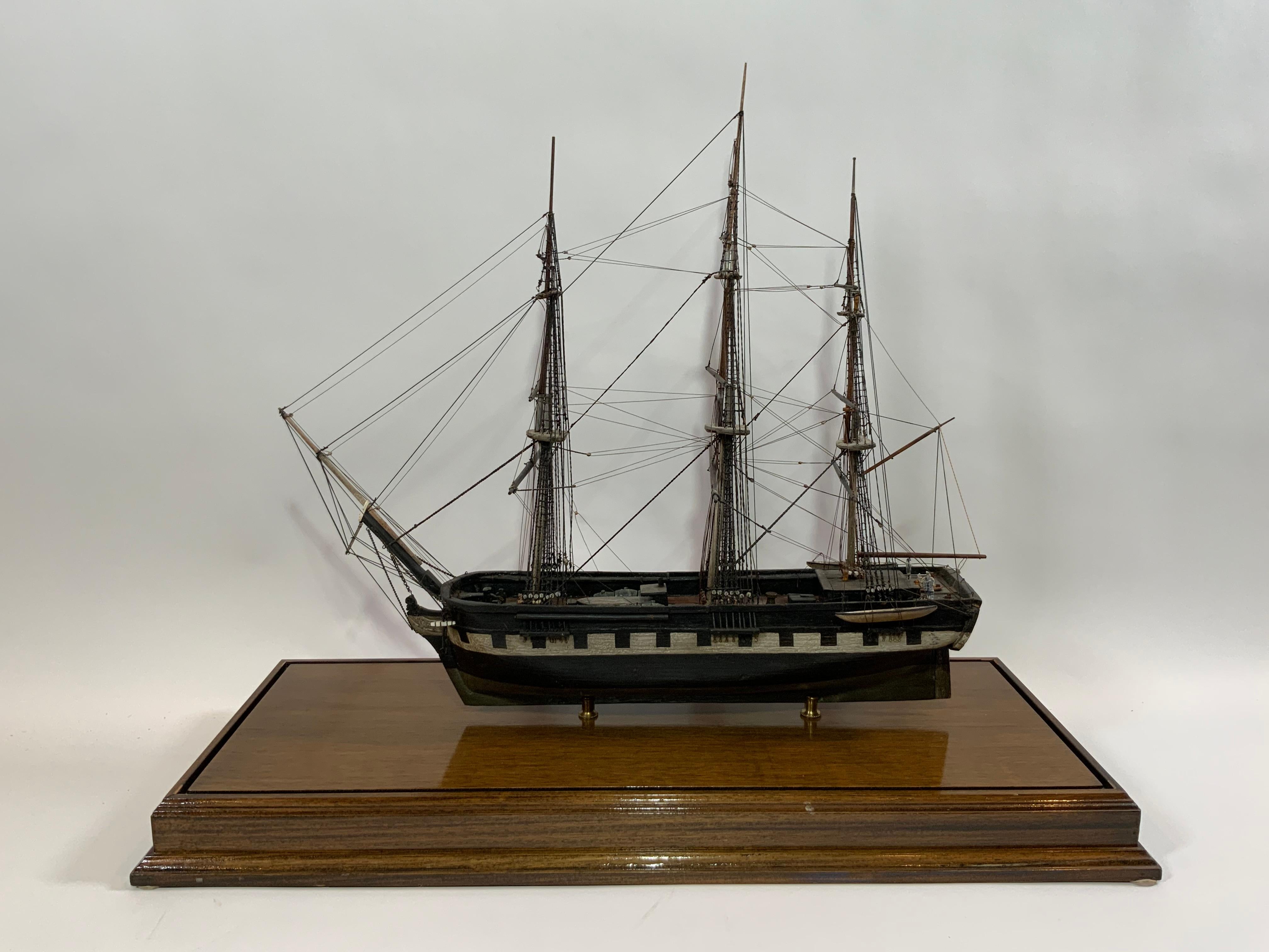 Antique Model of the Packet Ship “Lady Gay” of Newbury Mass For Sale 9