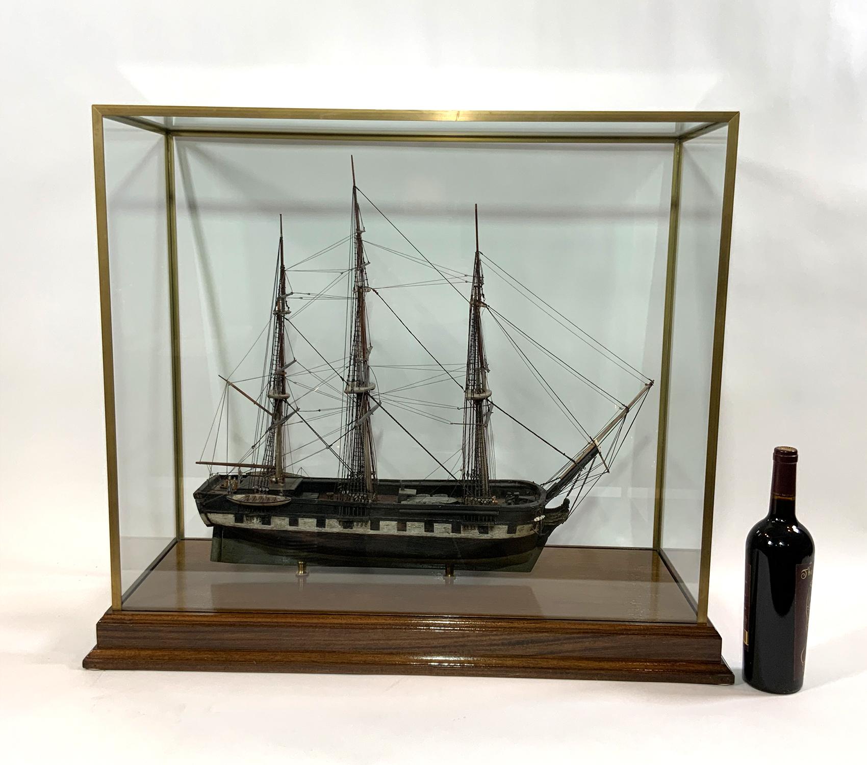 North American Antique Model of the Packet Ship “Lady Gay” of Newbury Mass For Sale