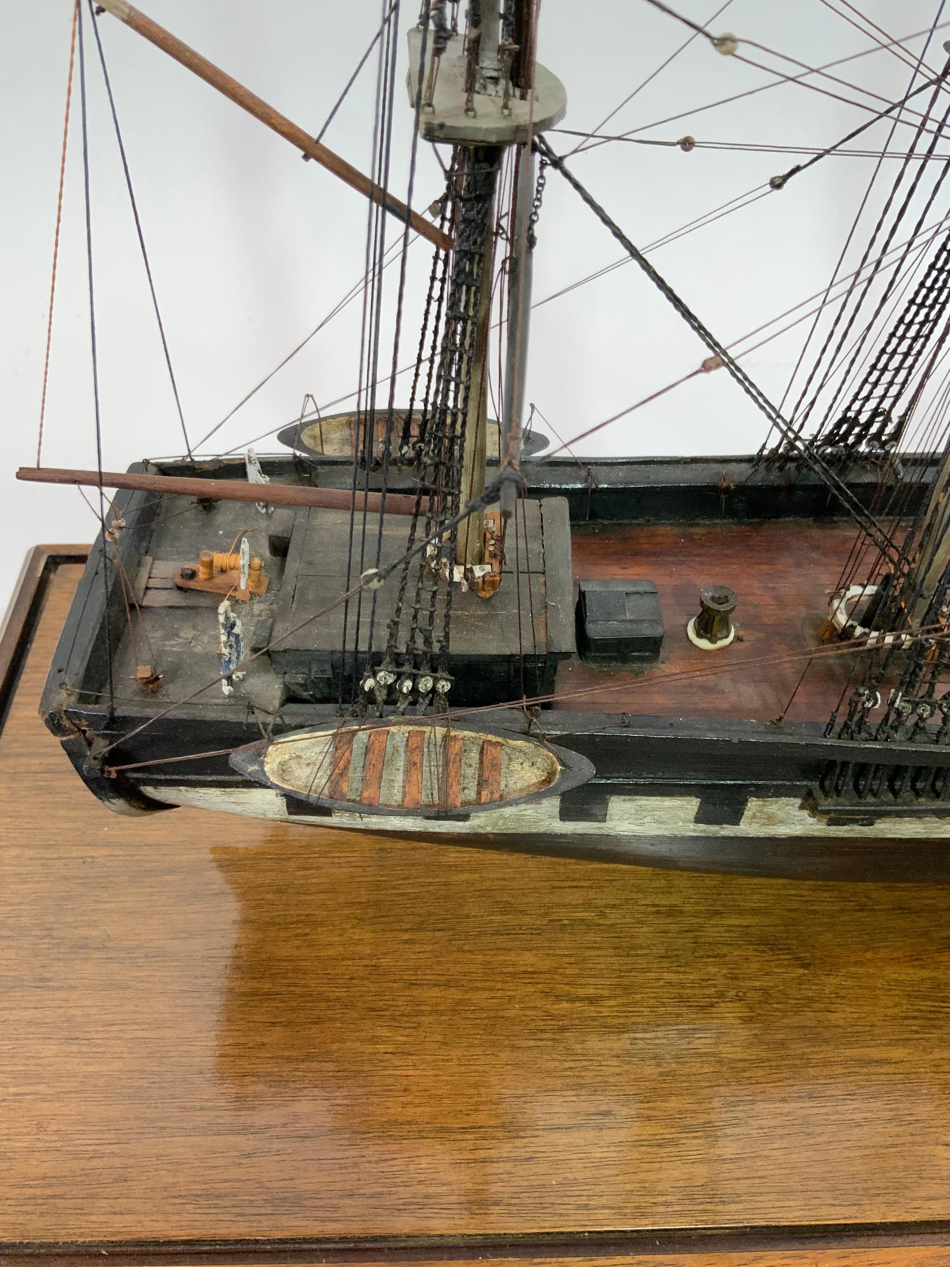 Antique Model of the Packet Ship “Lady Gay” of Newbury Mass For Sale 1