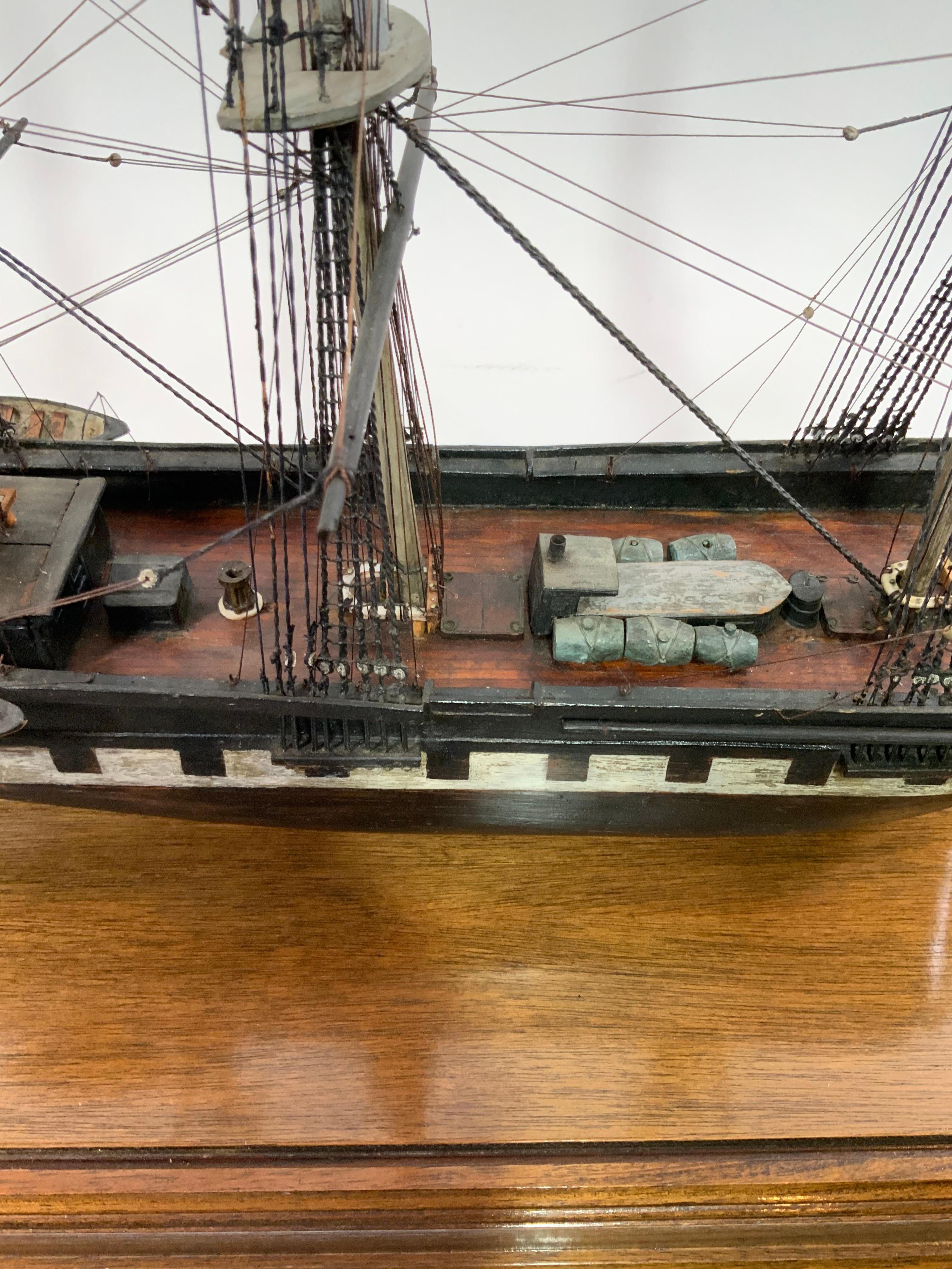 Antique Model of the Packet Ship “Lady Gay” of Newbury Mass For Sale 2