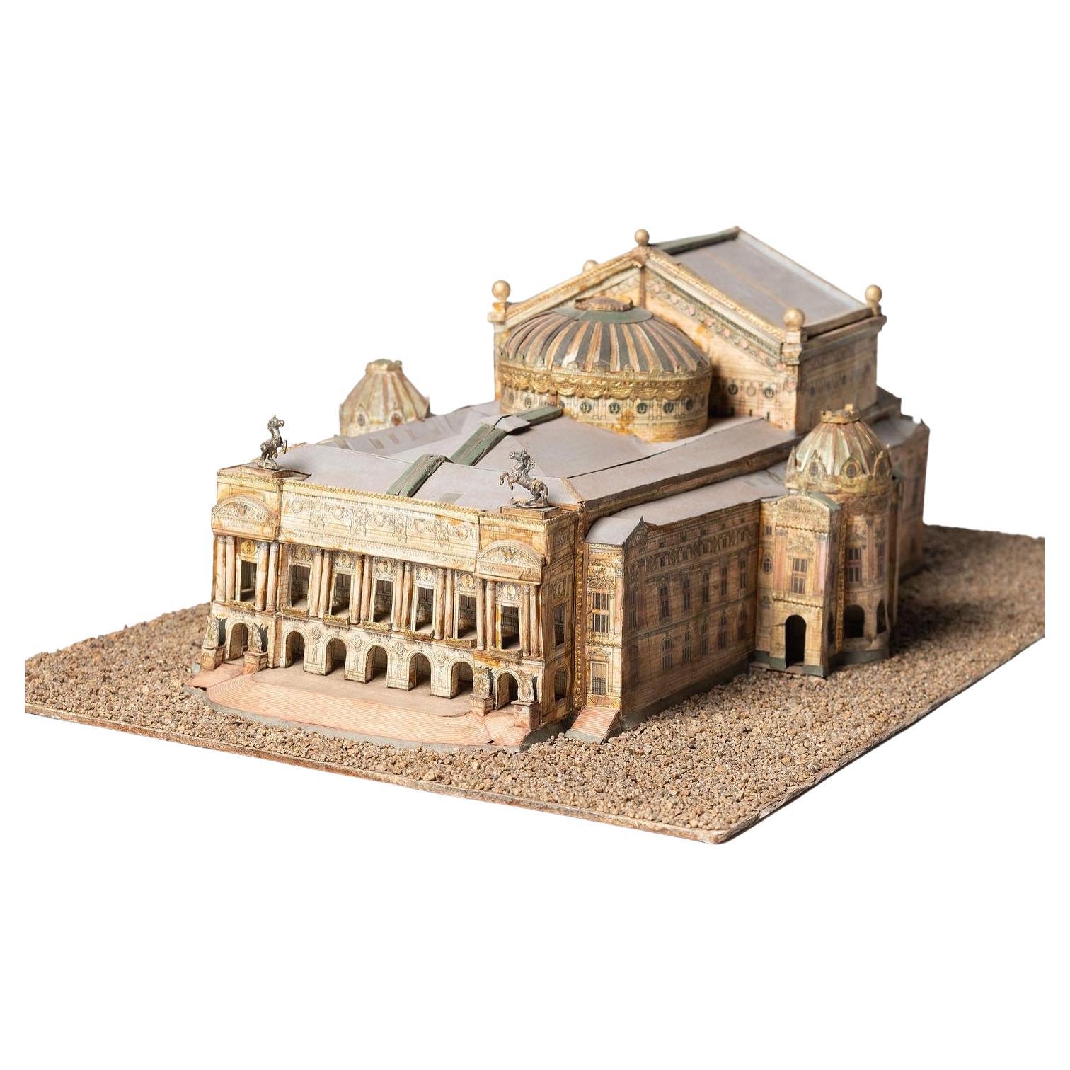 Antique model of the Paris Opera House, French, decorative model