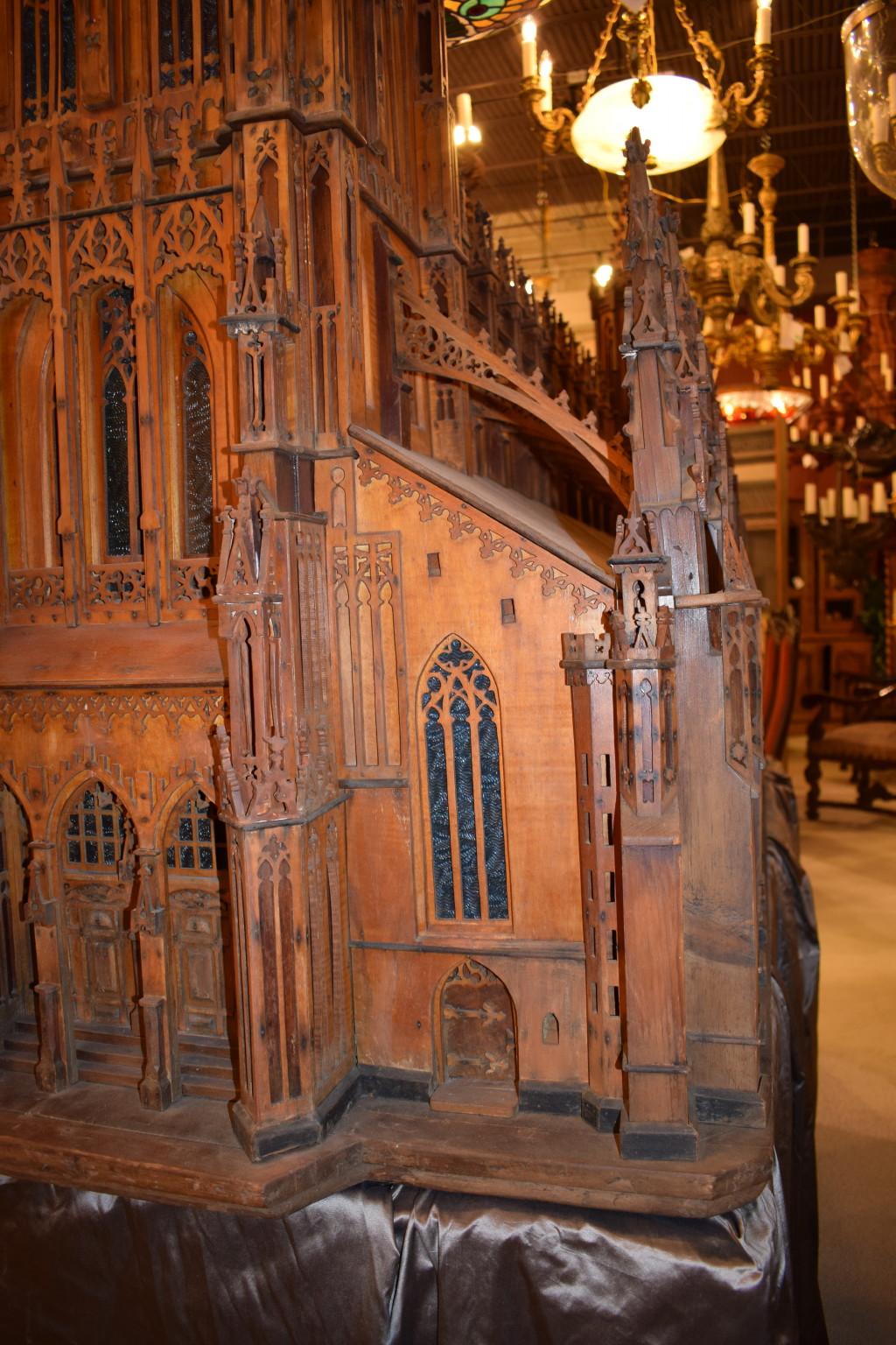 Wood Antique Model of Ulm Cathedral For Sale