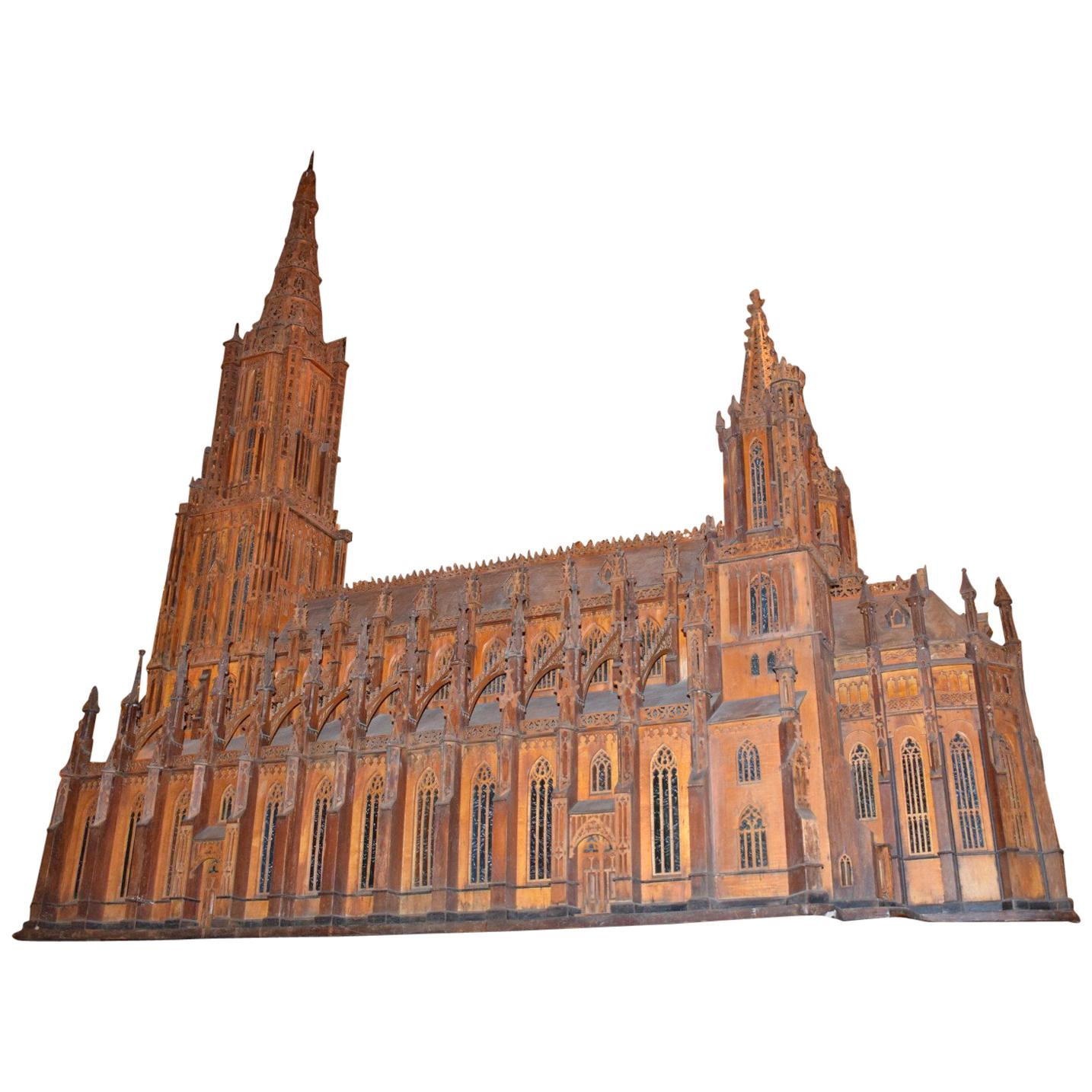 Modèle ancien de cathédrale d'Ulm
