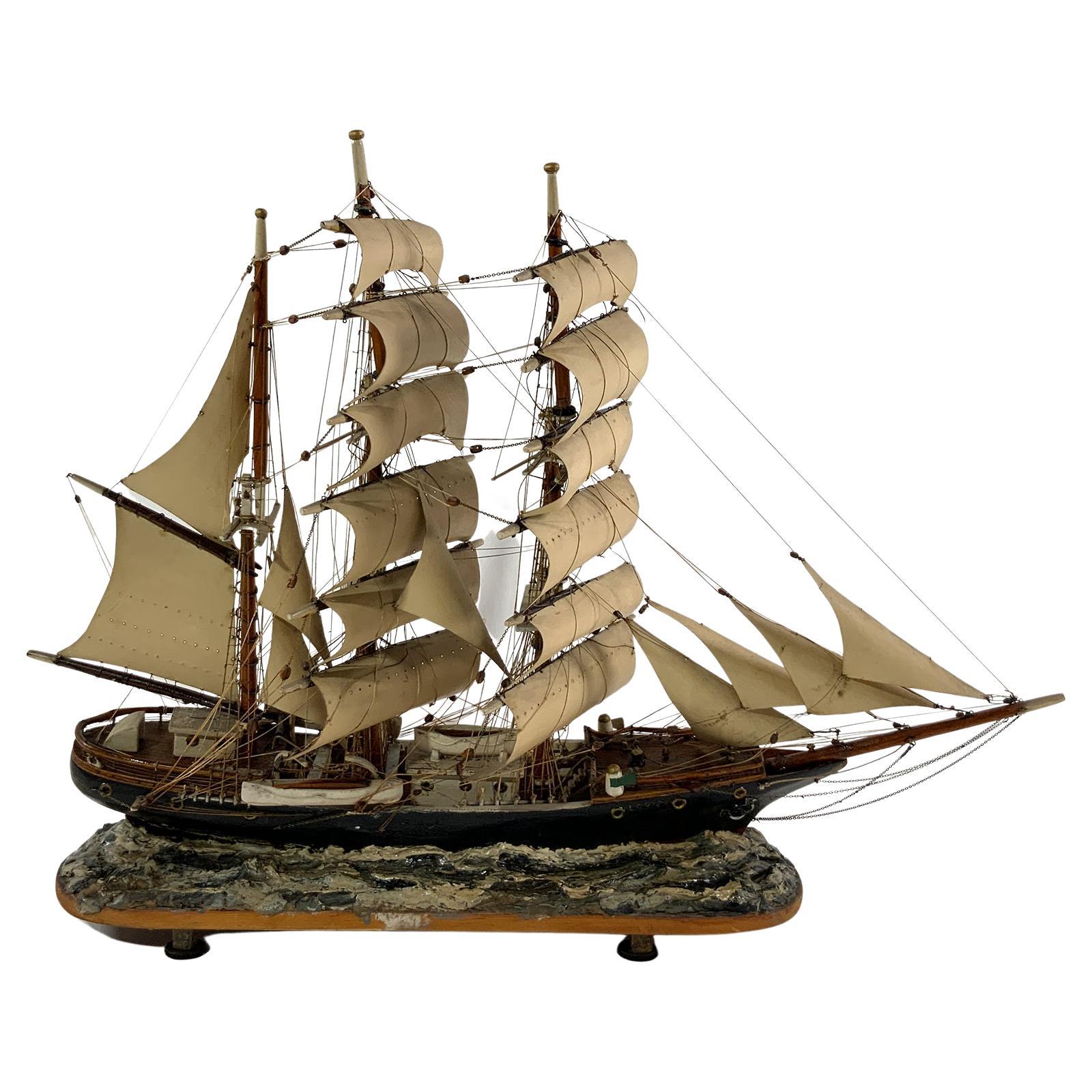 Antique Model of Windjammer Louise For Sale