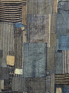 Antique Modern Japanese Boro Wall Hanging 1900s