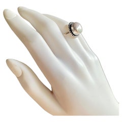 Antiker modernistischer Poison-Ring aus Sterling 925 - Größe 6,75 / 7