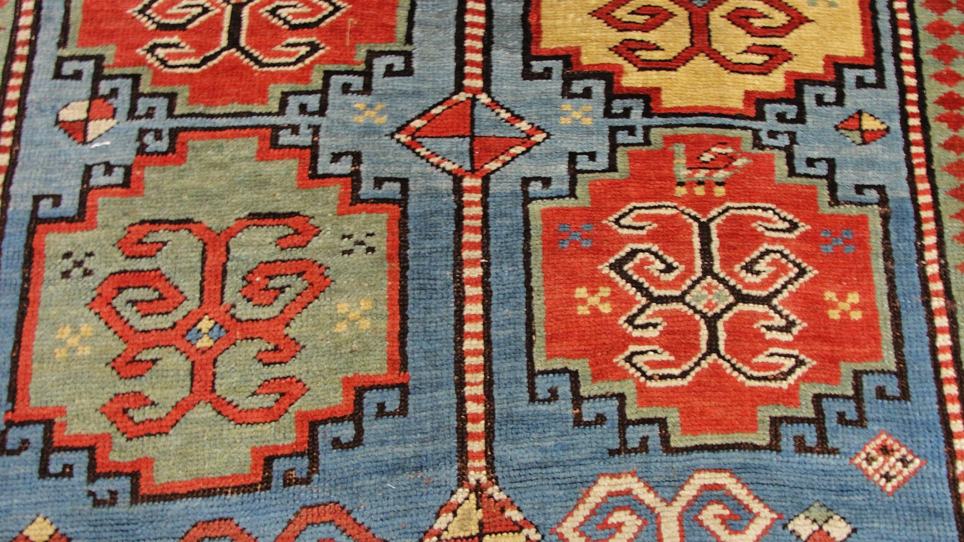 Antique Moghan Kazak Rug In Good Condition For Sale In Evanston, IL