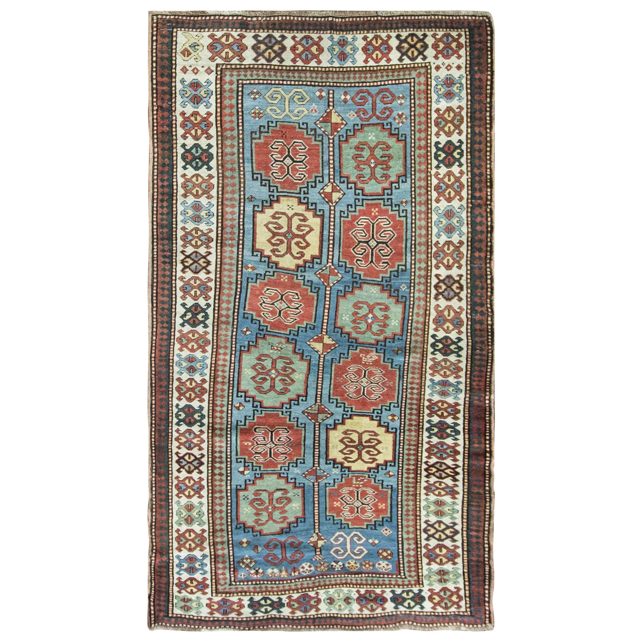 Antique Moghan Kazak Rug For Sale