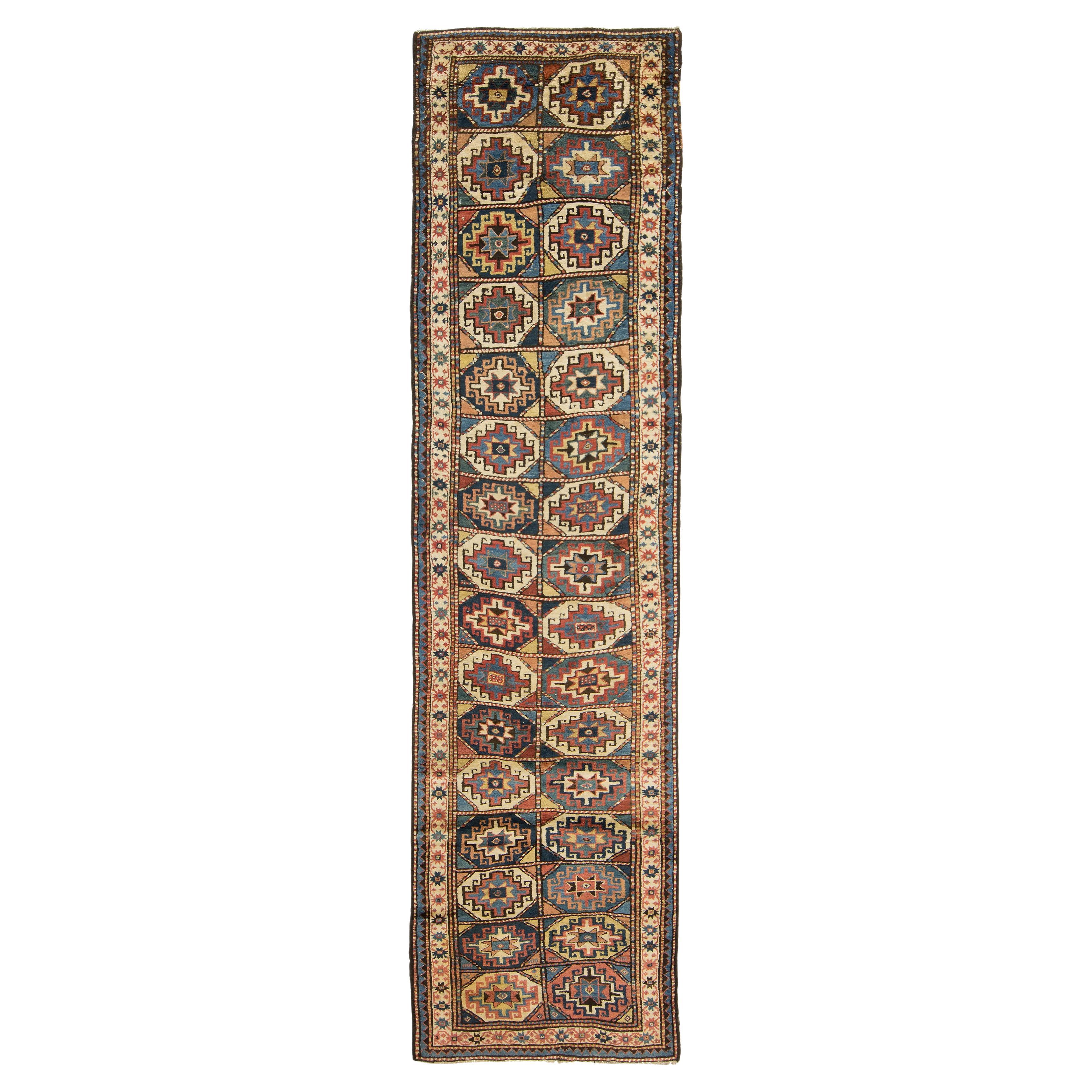 Antique Moghan Kazak Runner