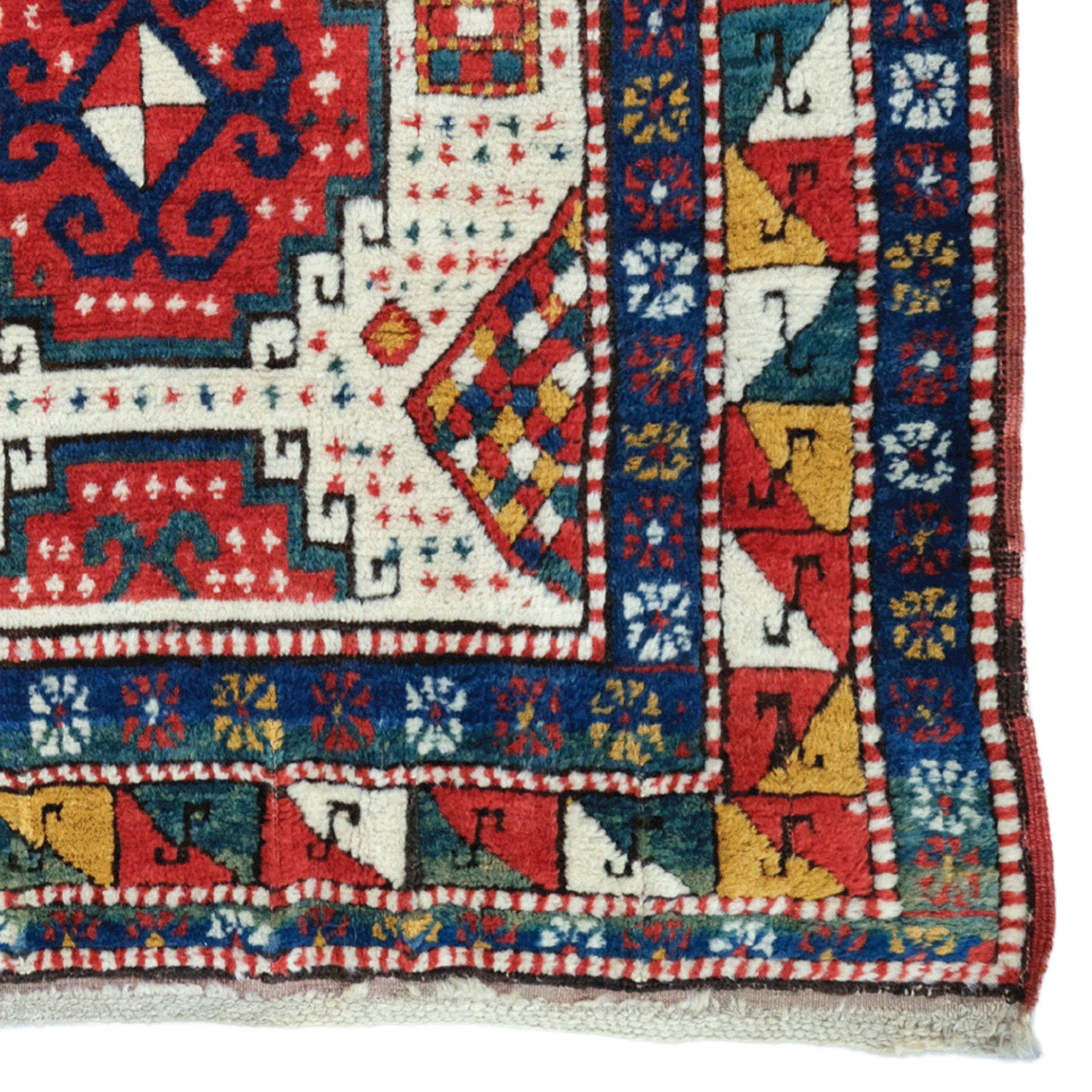 Antique Moghan Rug - 19th Century Caucasian Moghan Rug, Handwoven Rug For Sale 1