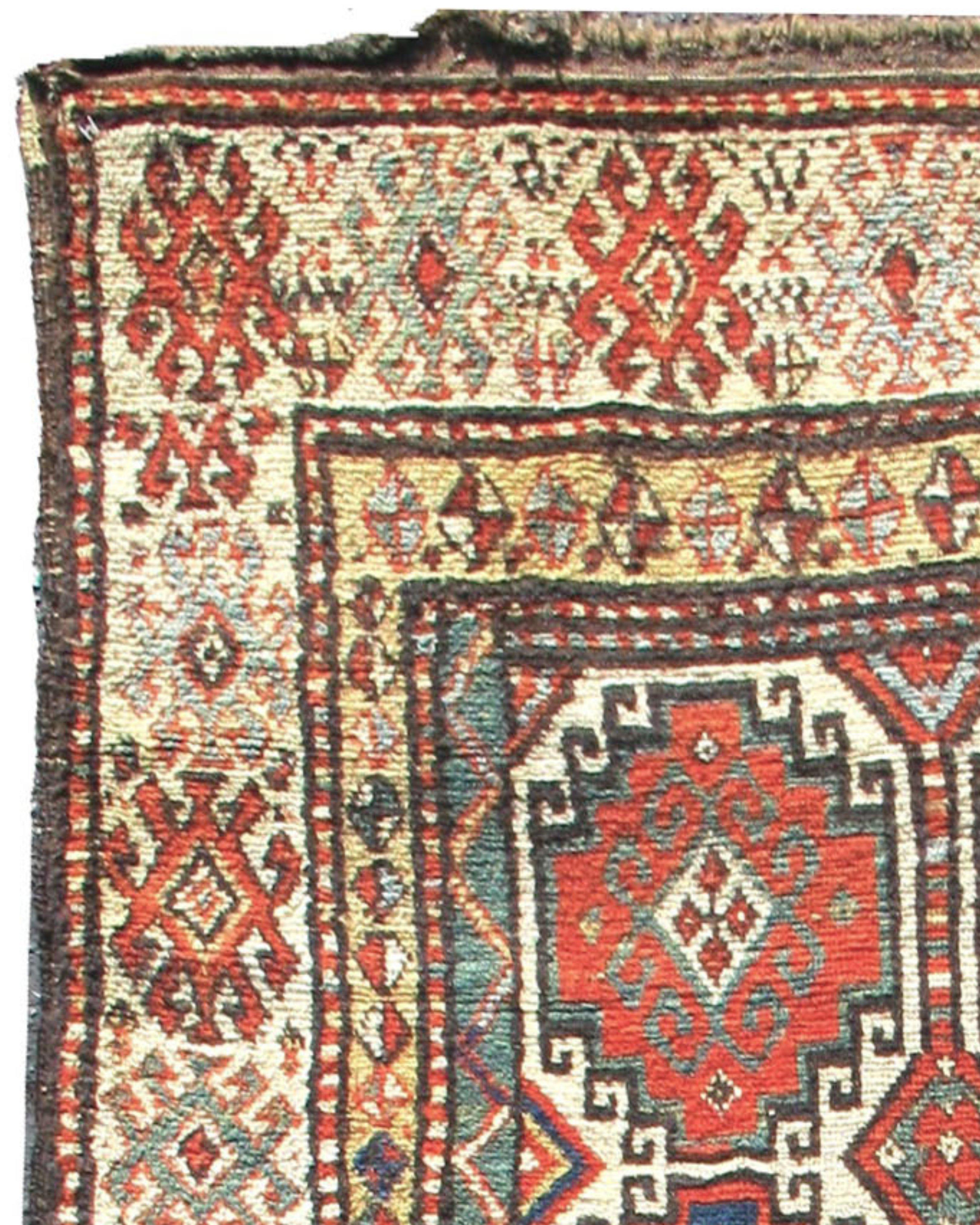 Hand-Knotted Antique Moghan Rug, Late 19th Century For Sale