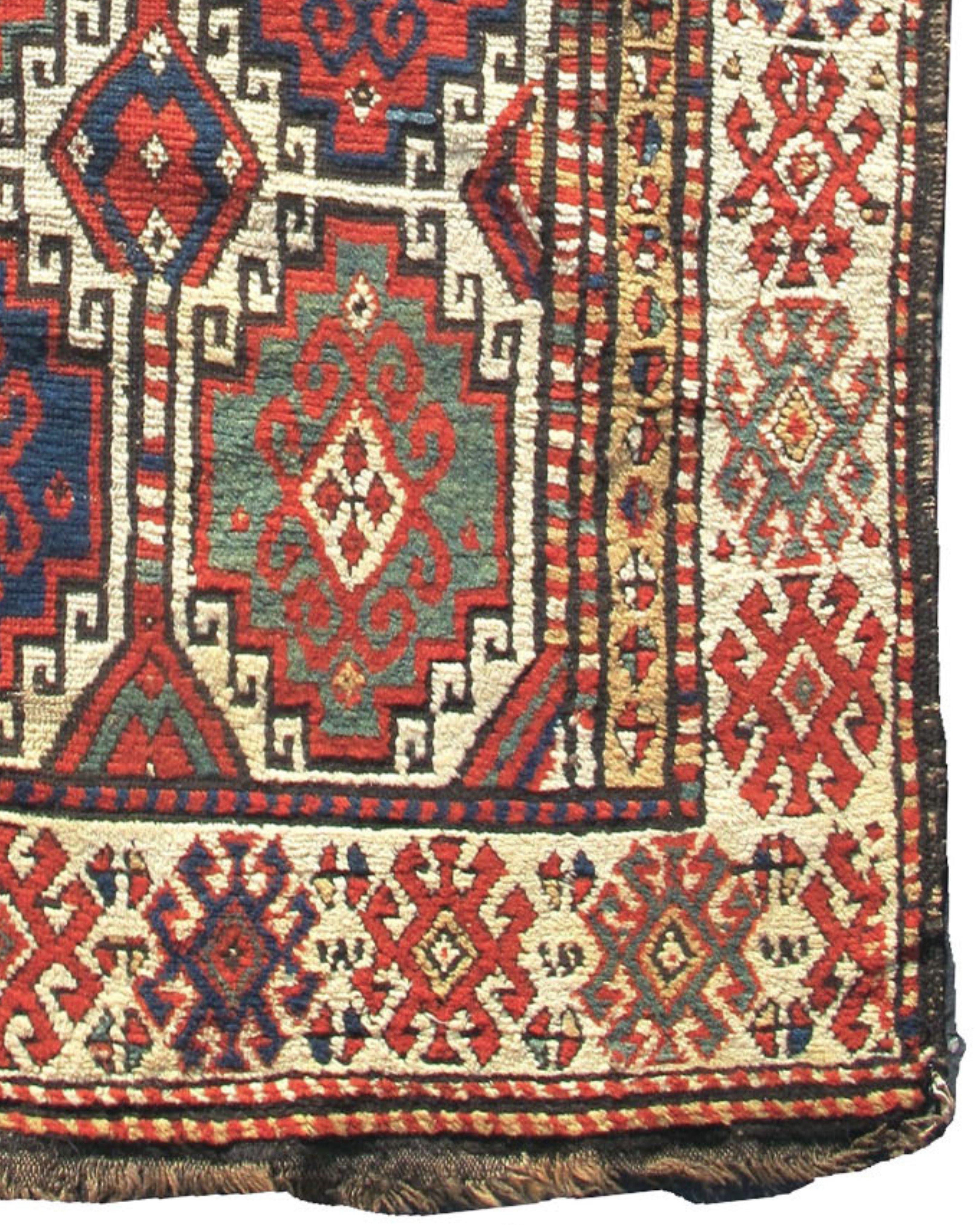 Wool Antique Moghan Rug, Late 19th Century For Sale