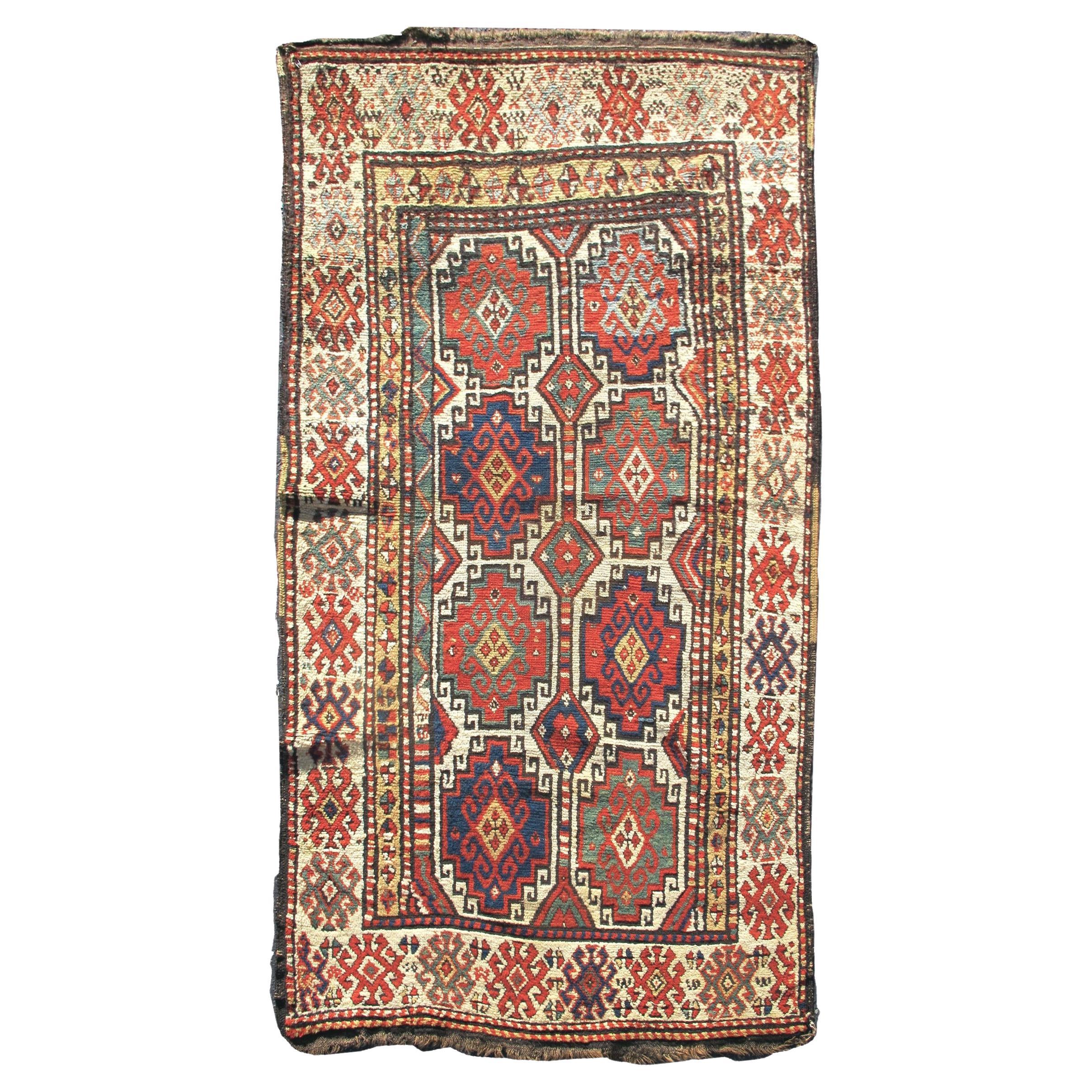 Antique Moghan Rug, Late 19th Century For Sale