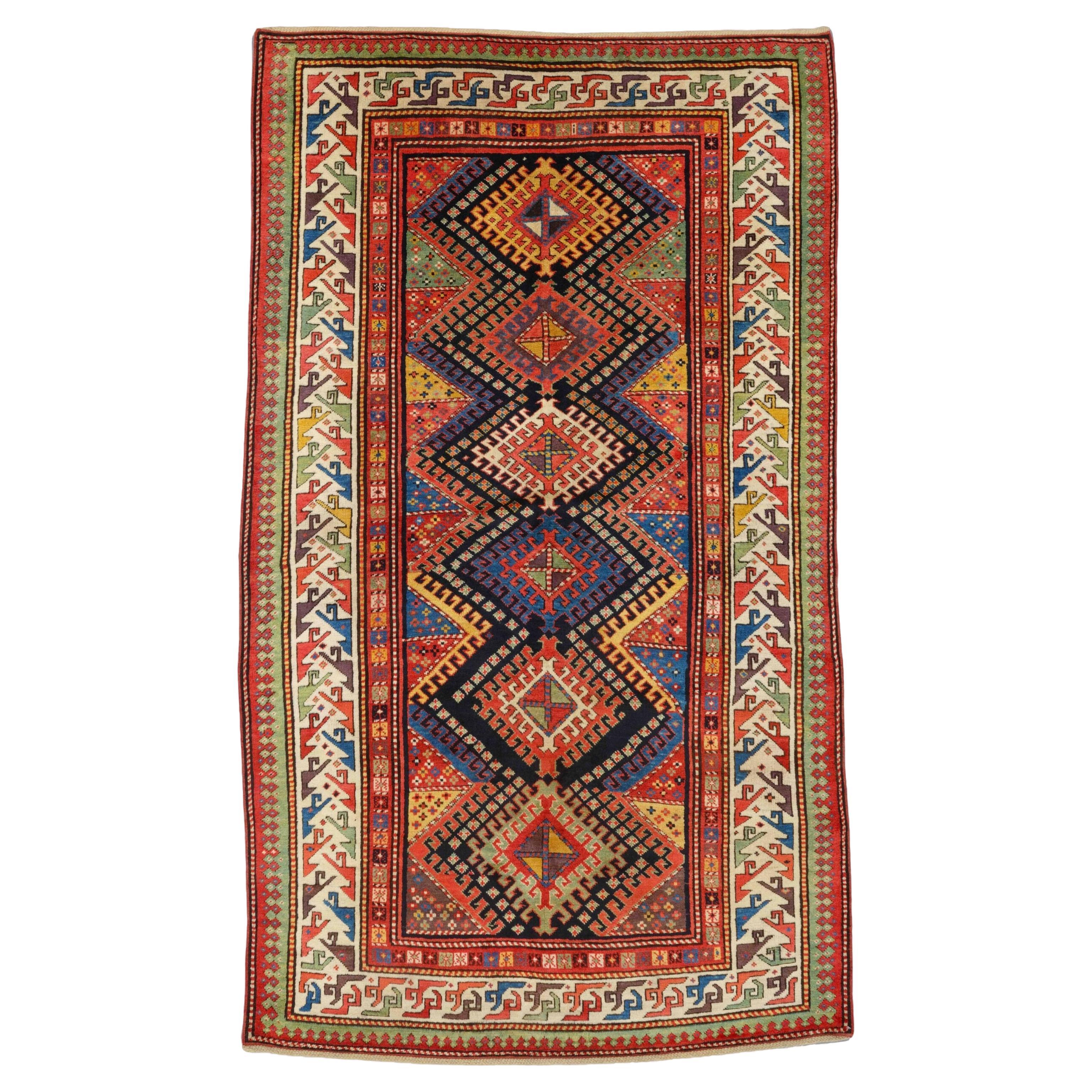 Antique Moghan Rug - Middle of 19th Century An Unusual Caucasian Moghan Rug For Sale