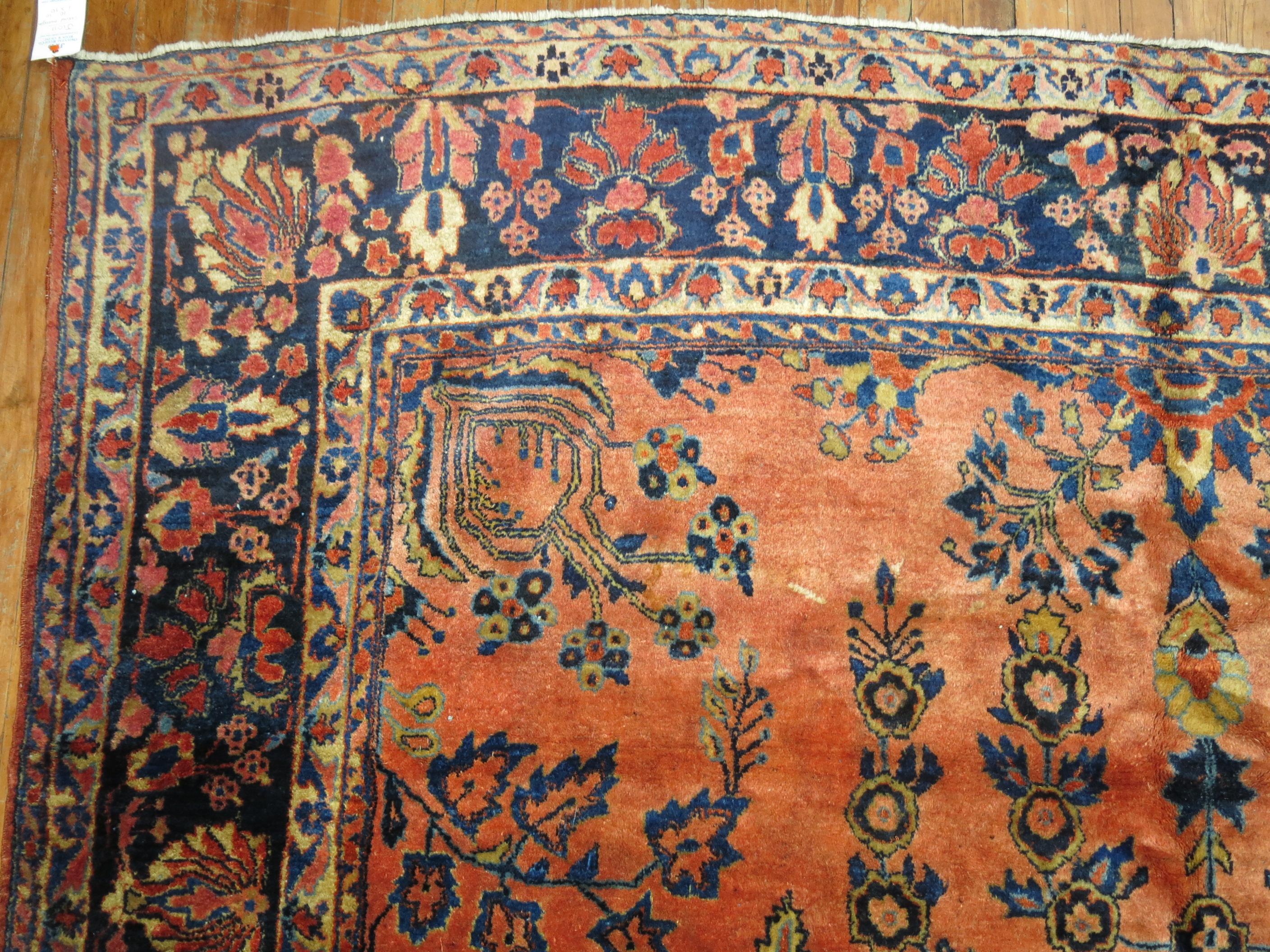 20th Century Antique Mohajeran Persian Sarouk Rug