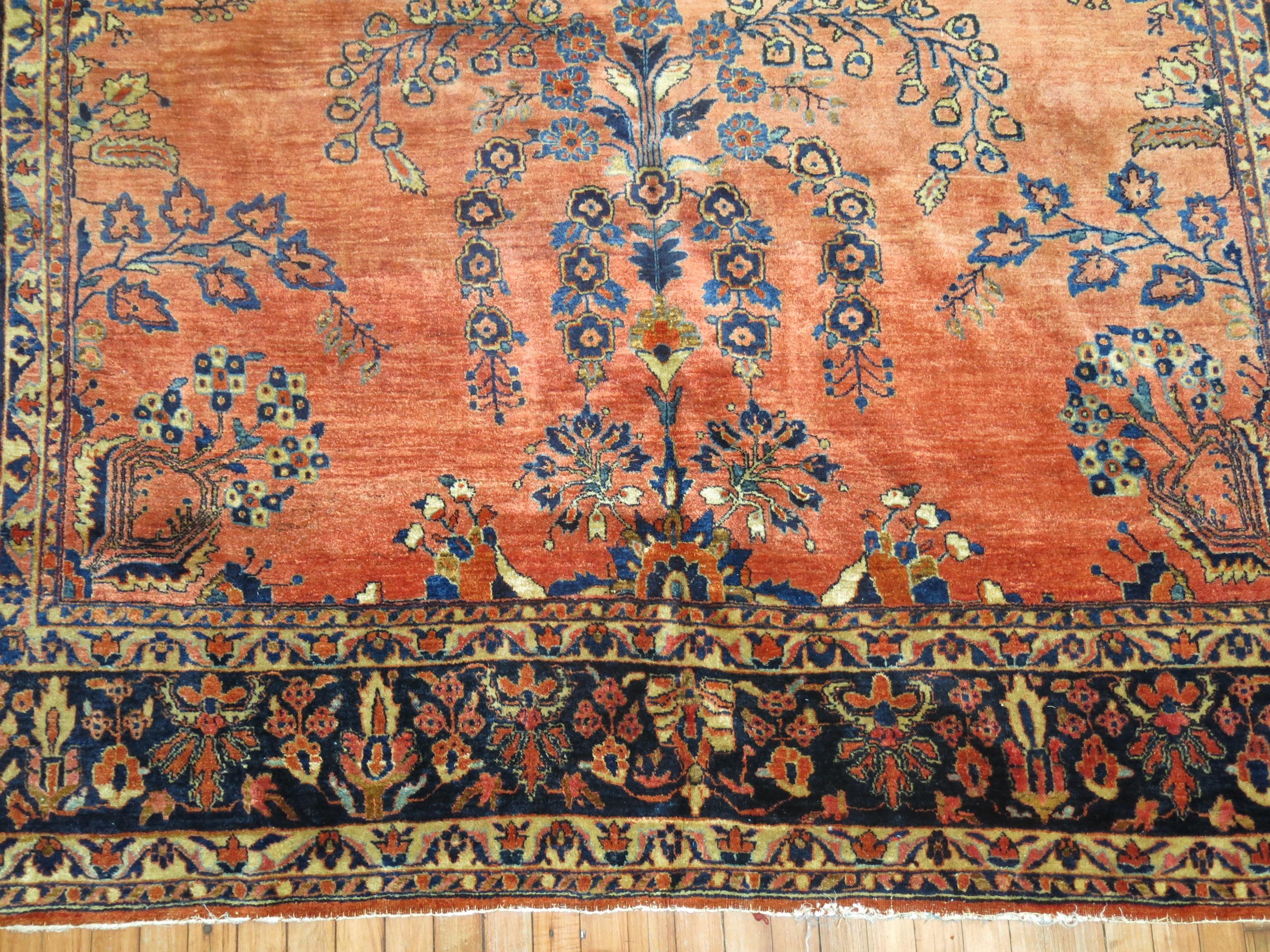 Antique Mohajeran Persian Sarouk Rug 1