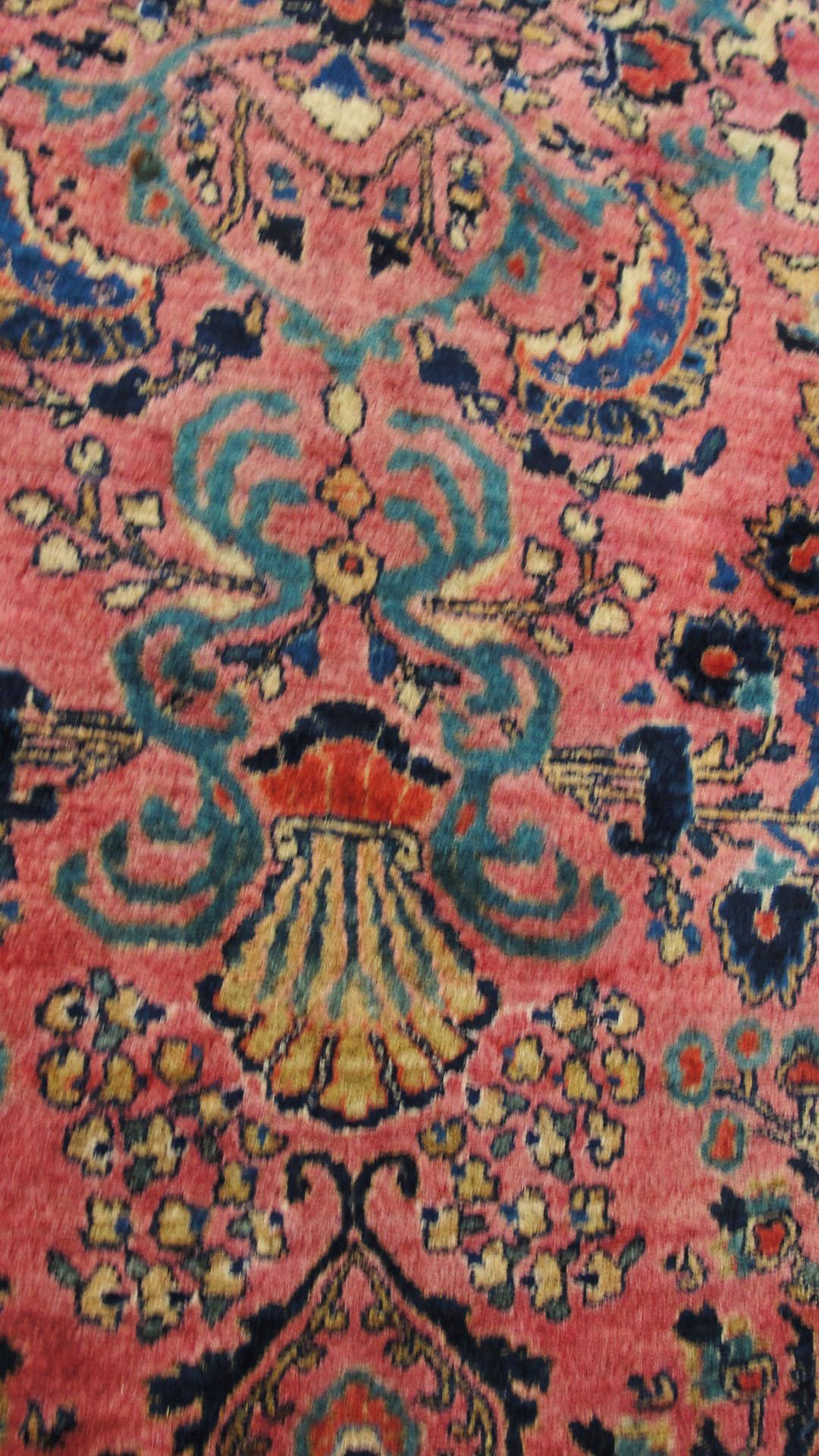 Hand-Woven Antique Mohajeran Sarouk Carpet