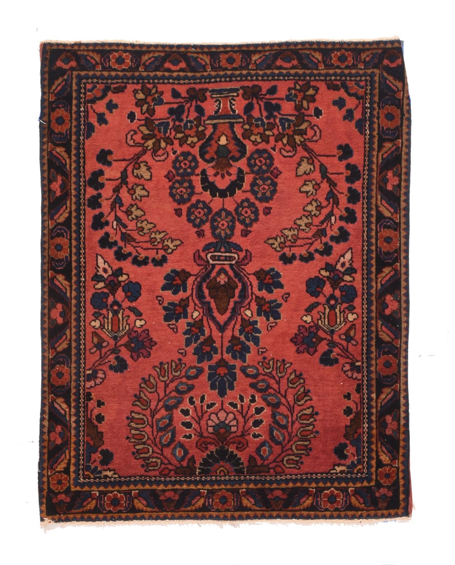 Antiker Mohajeran Sarouk-Teppich 2' x 2'6'' im Zustand „Gut“ im Angebot in New York, NY