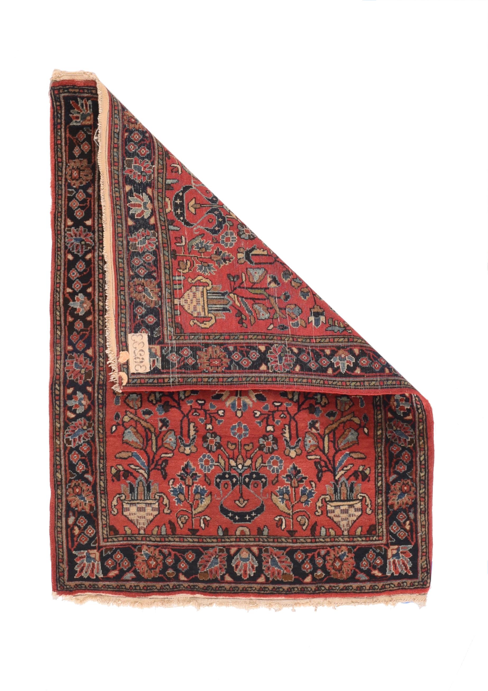 Antique Mohajeran Sarouk Rug In Good Condition For Sale In New York, NY