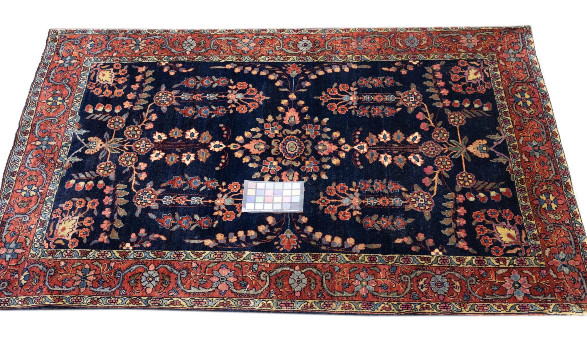 Tapis Mohajeran Sarouk ancien 3'4'' x 4'10'' en vente 3