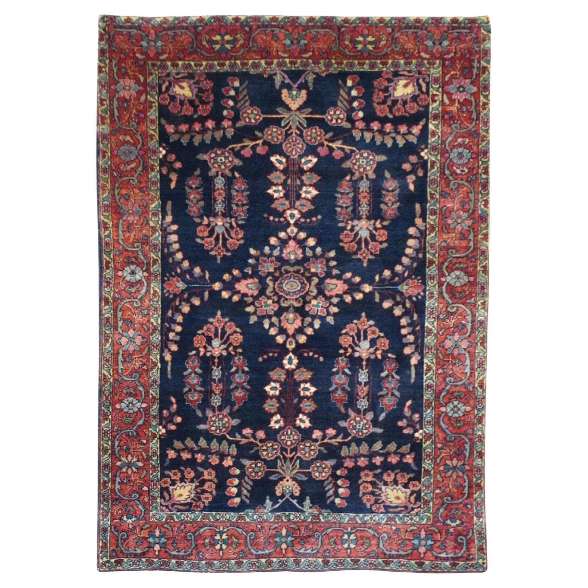 Antique Mohajeran Sarouk Rug 3'4'' x 4'10''