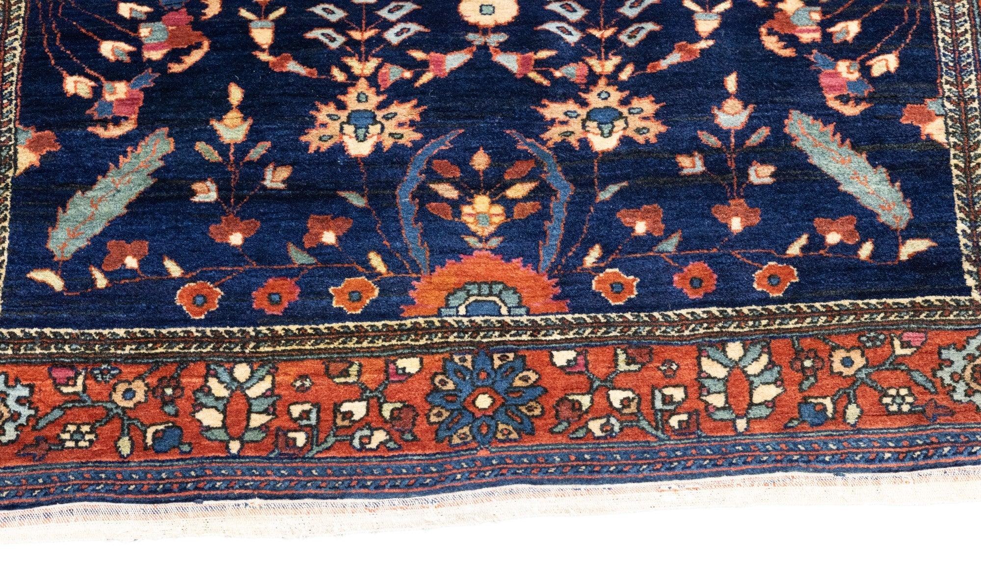 Antiker Mohajeran Sarouk-Teppich 3'9'' x 4'11'' (Handgeknüpft) im Angebot