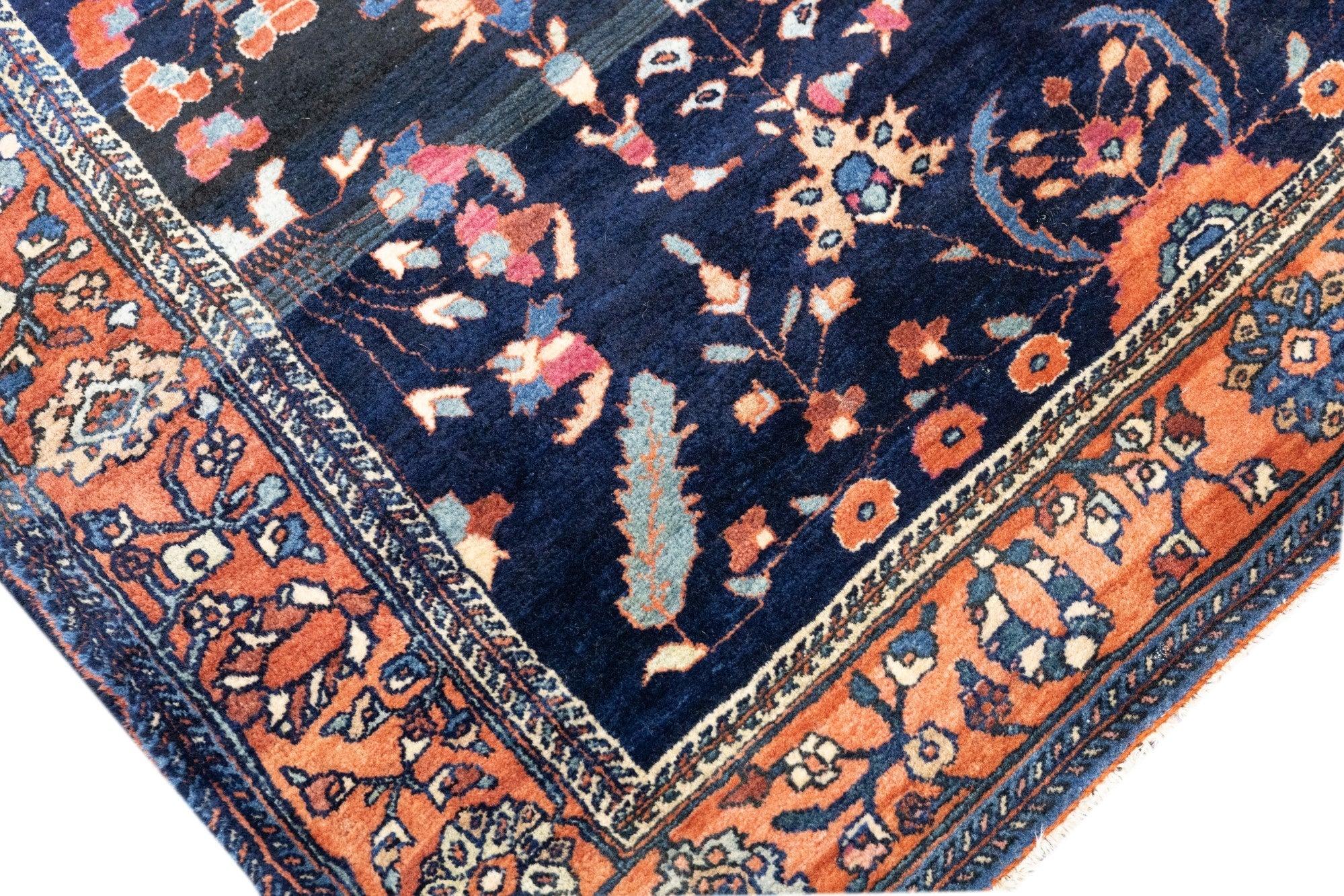 Antiker Mohajeran Sarouk-Teppich 3'9'' x 4'11'' im Angebot 1