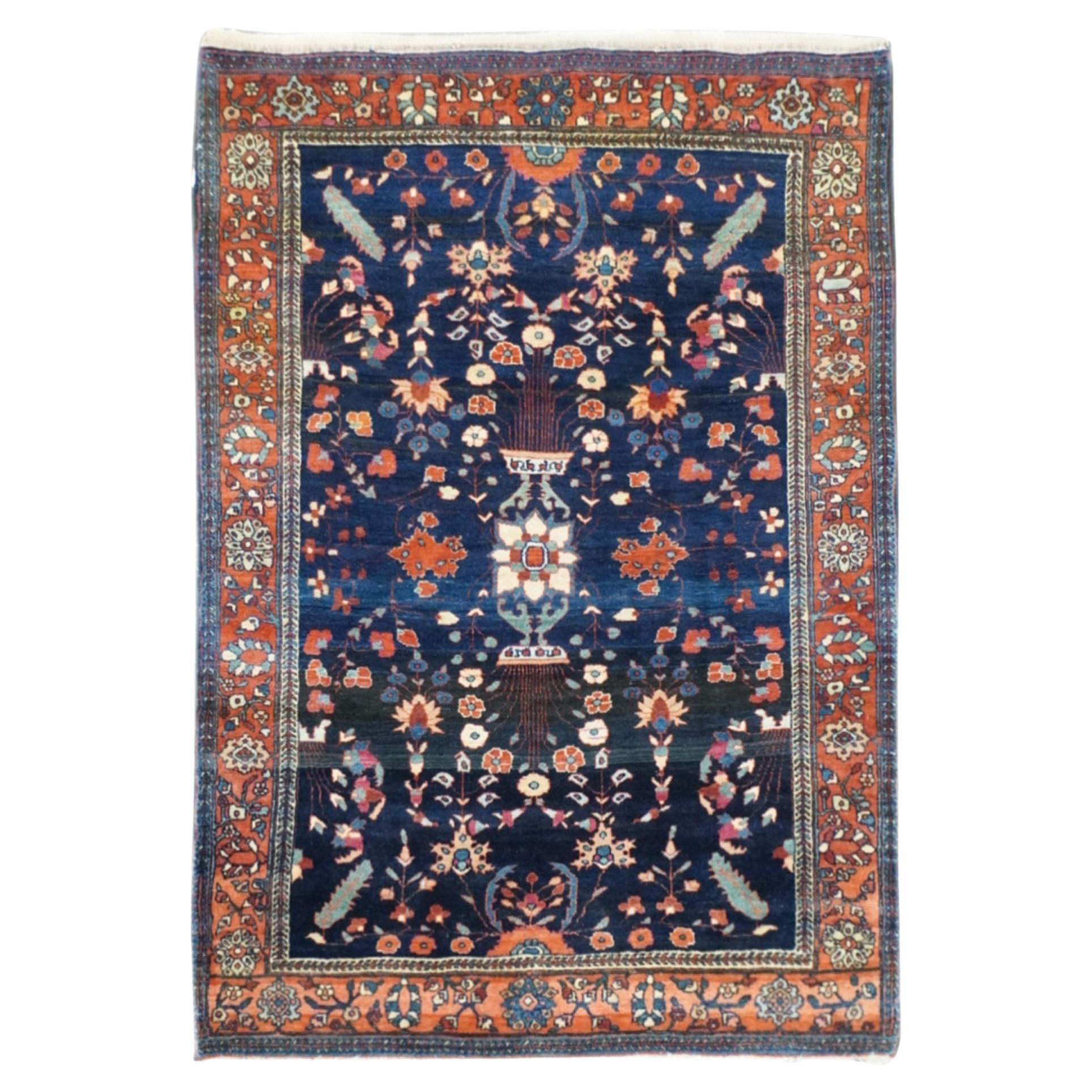Antiker Mohajeran Sarouk-Teppich 3'9'' x 4'11''