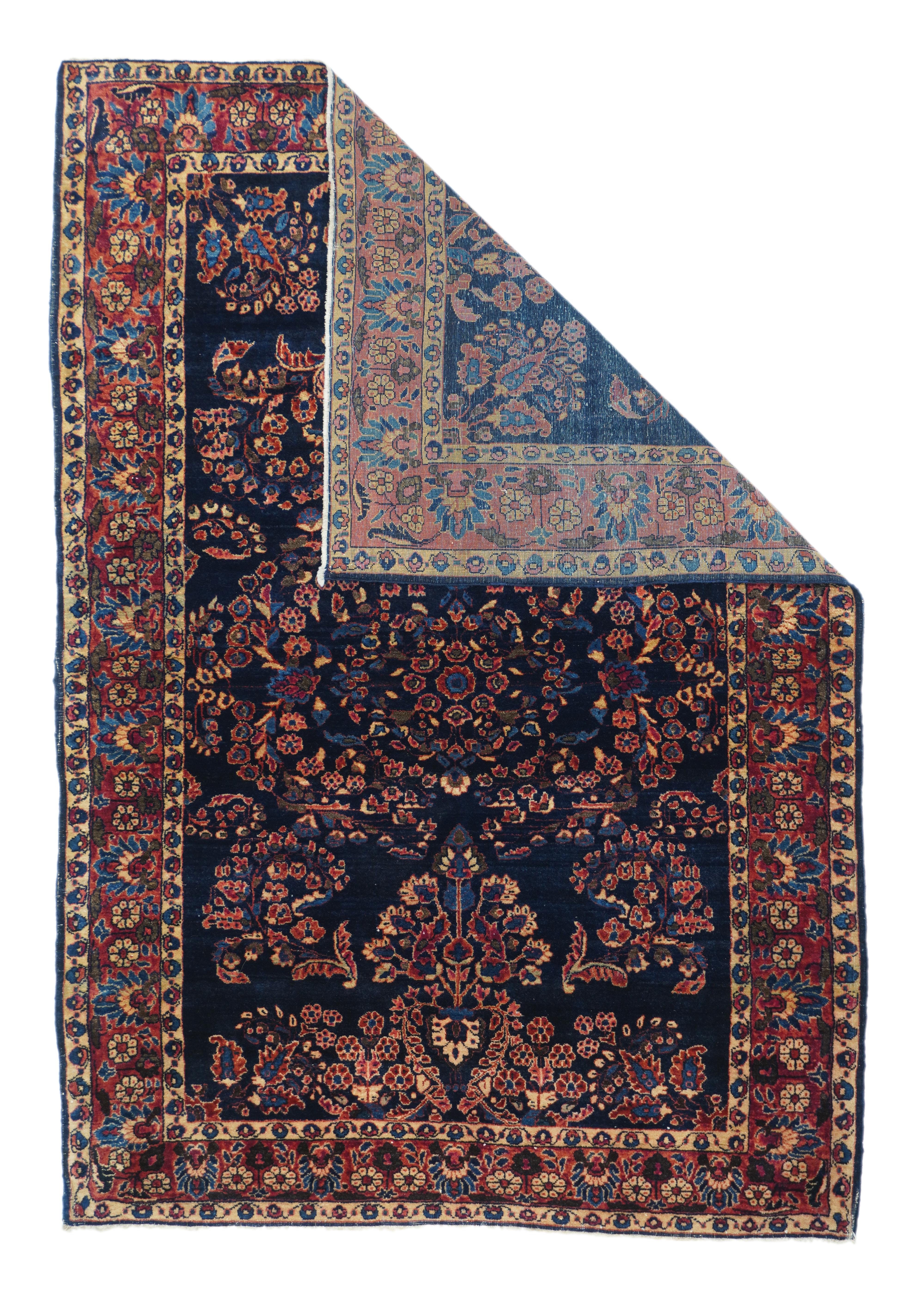 Antiker Mohajeran Sarouk-Teppich 4'2