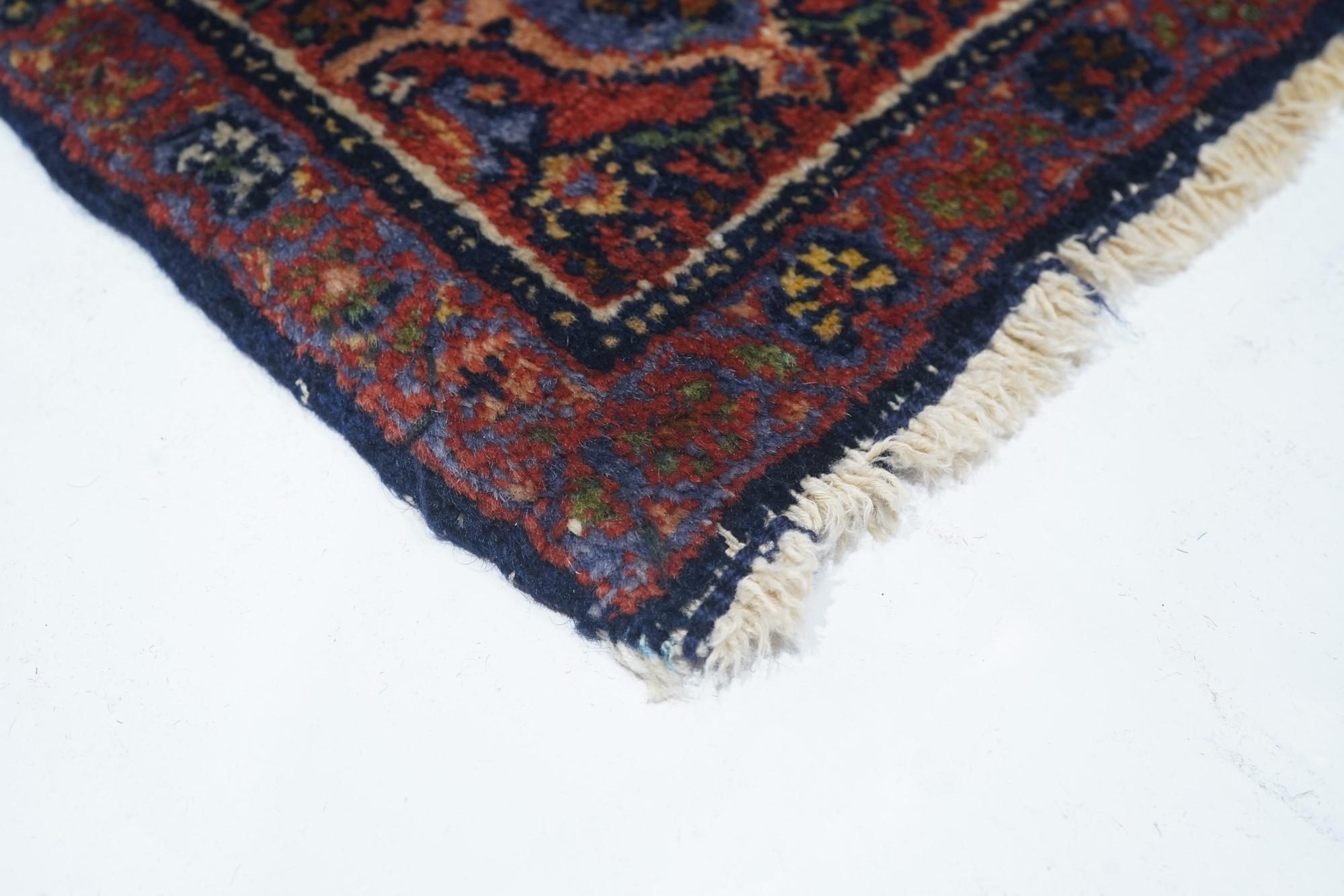 Asian Antique Mohajeran Sarouk Rug 4'5'' x 6'8'' For Sale