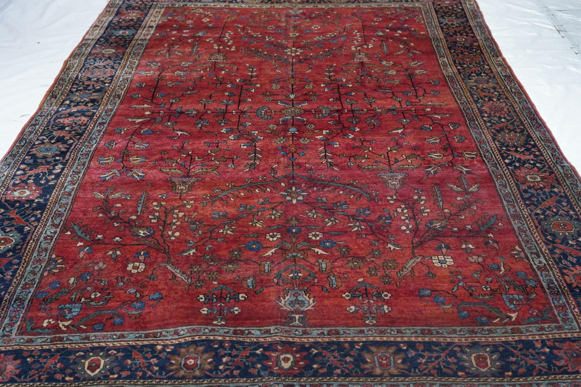 Début du 20ème siècle Tapis Mohajeran Sarouk ancien 6'10'' x 10'4'' en vente
