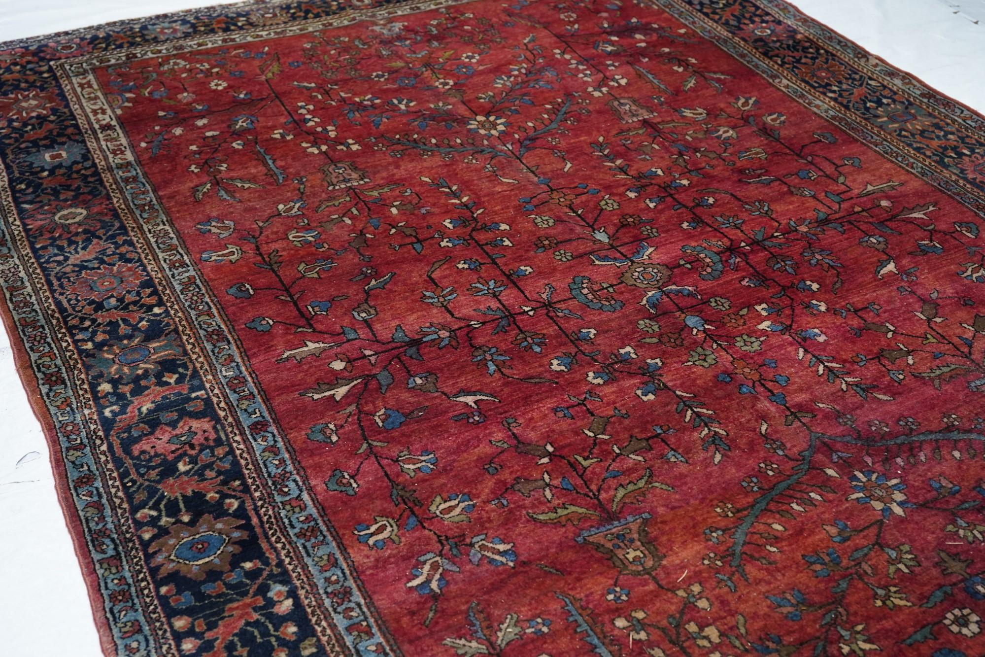 Laine Tapis Mohajeran Sarouk ancien 6'10'' x 10'4'' en vente