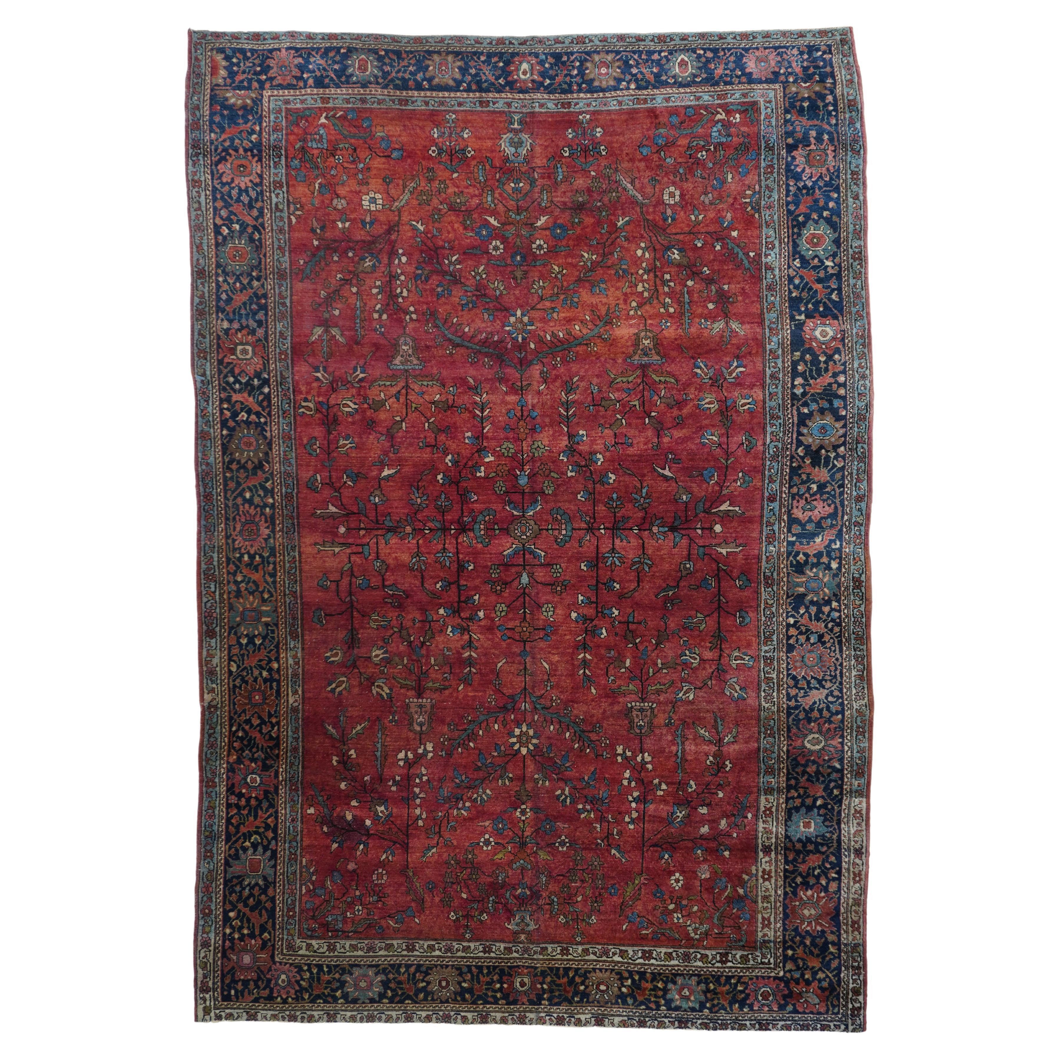 Antique Mohajeran Sarouk Rug 6'10'' x 10'4''