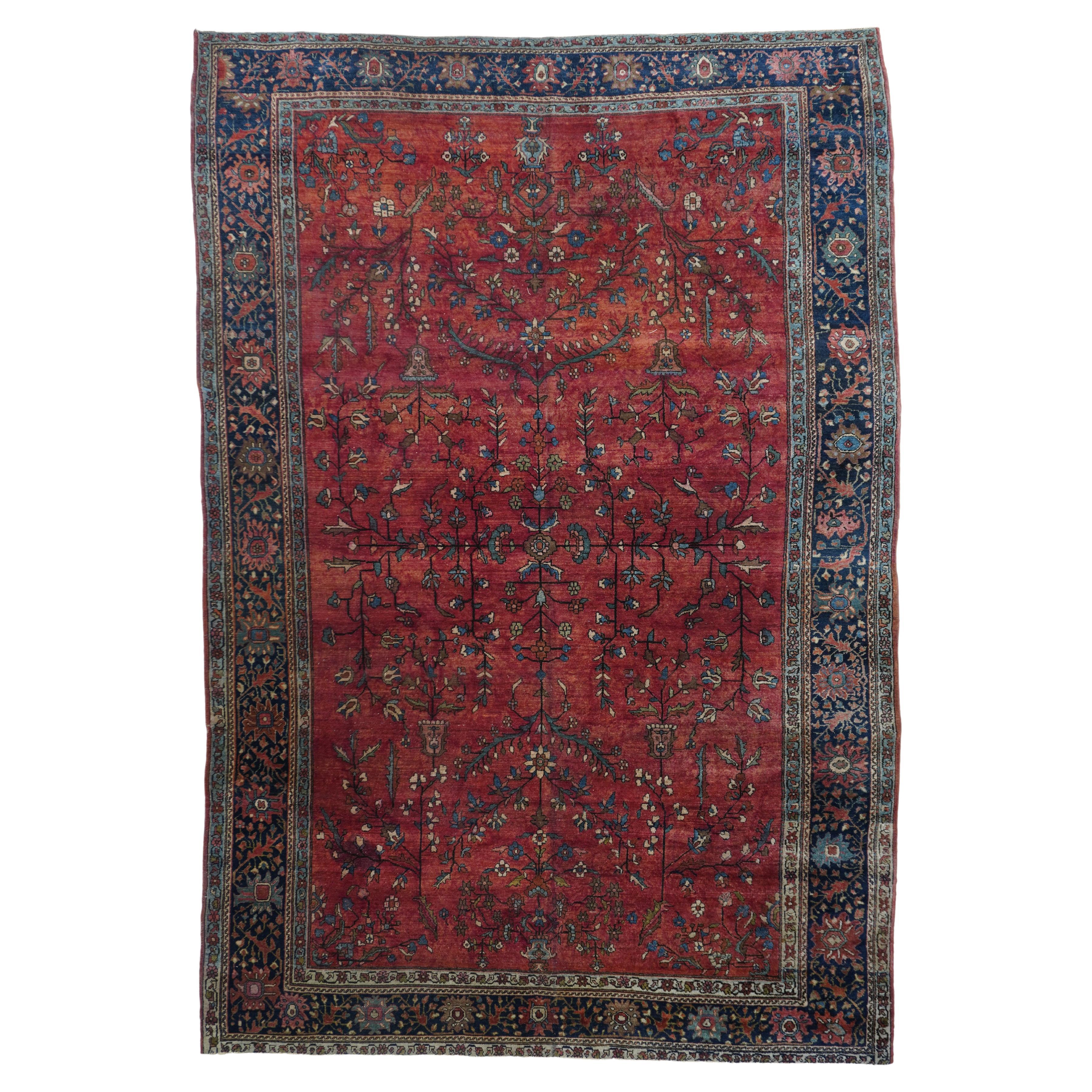 Antique Mohajeran Sarouk Rug