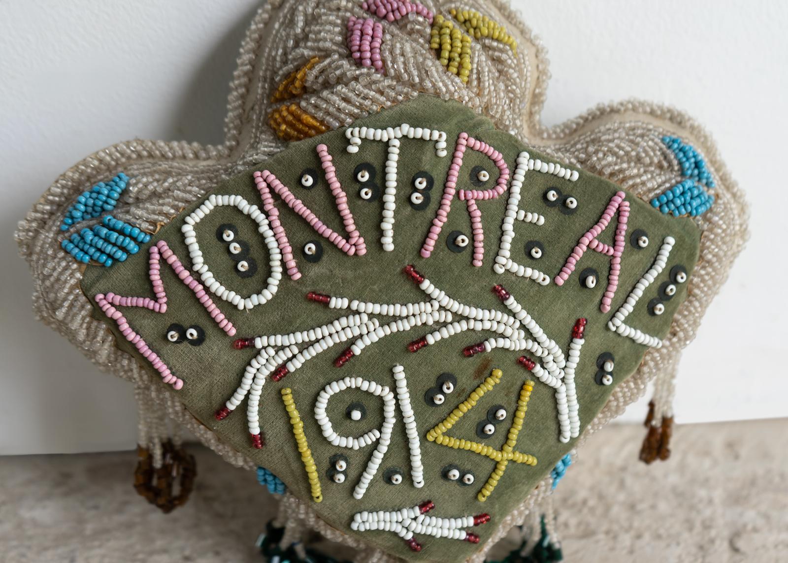 Antique Mohawk First Nation Iroquois Beaded Pin Cushion, Montreal, Early 20th C. For Sale 1