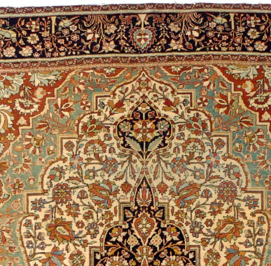 Antique Mohtasham Kashan Area Rug 4’6