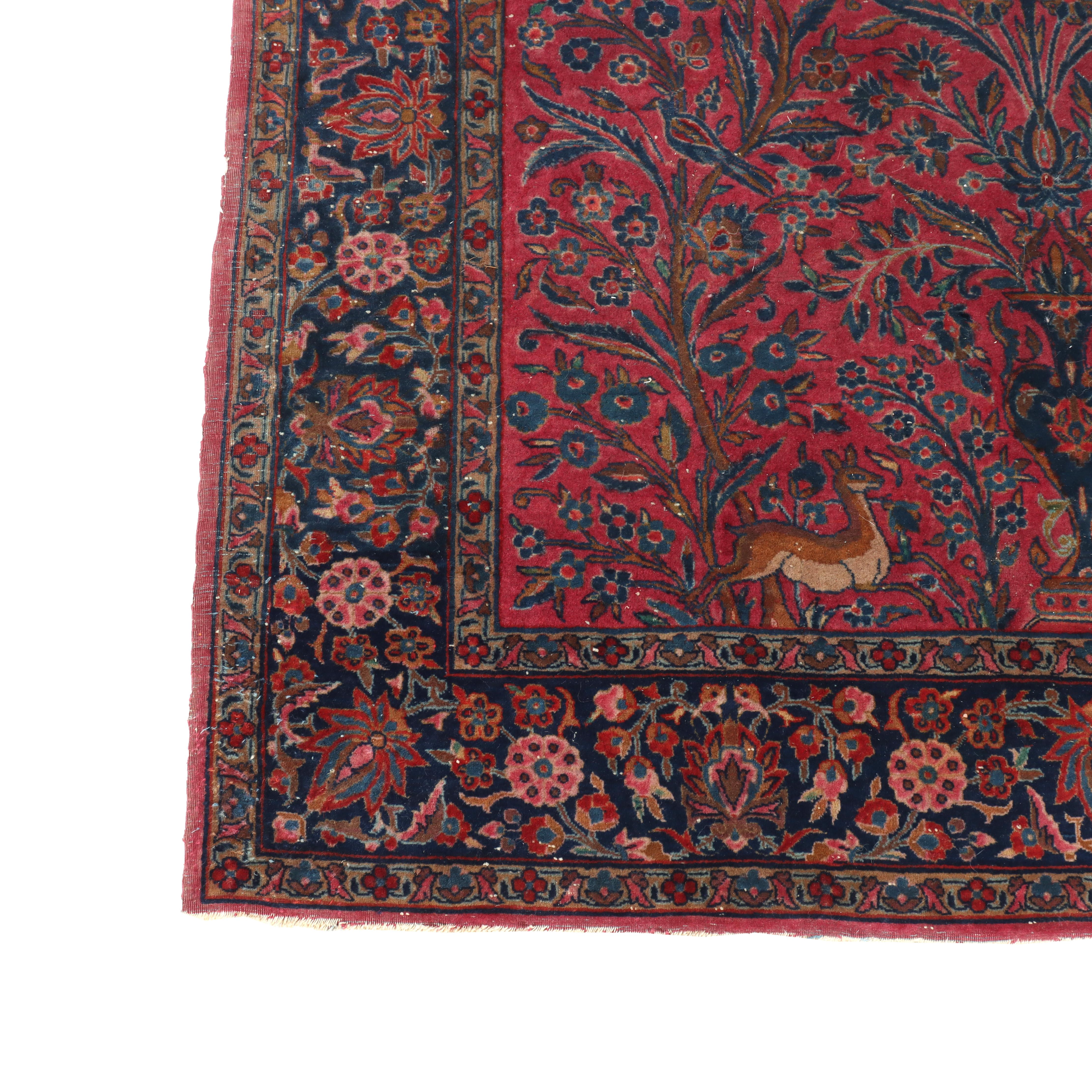 Antico tappeto da giardino persiano Mohtasham Kashan C1920

Misure - 77 3/4