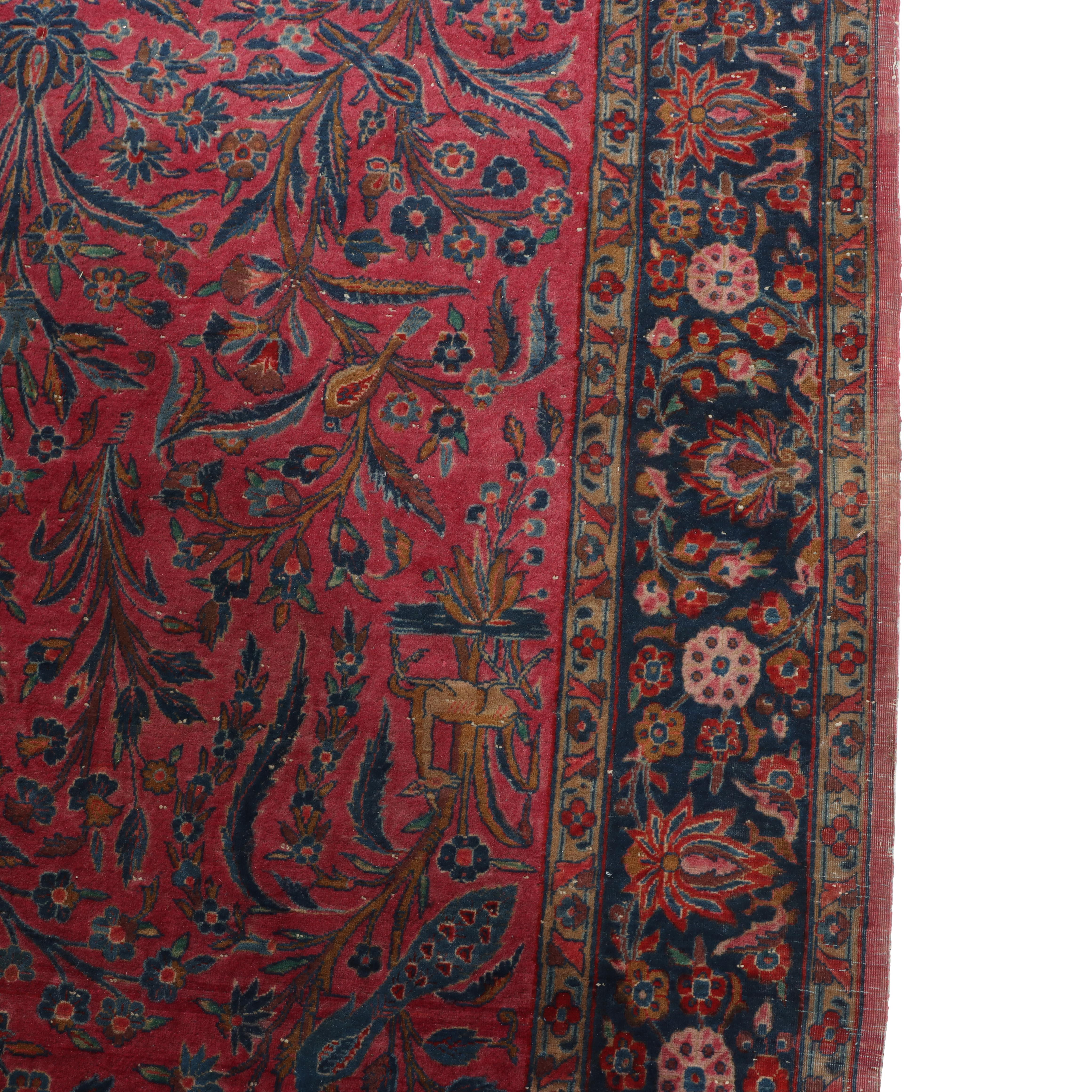 Antico tappeto da giardino persiano Mohtasham Kashan C1920 in vendita 2